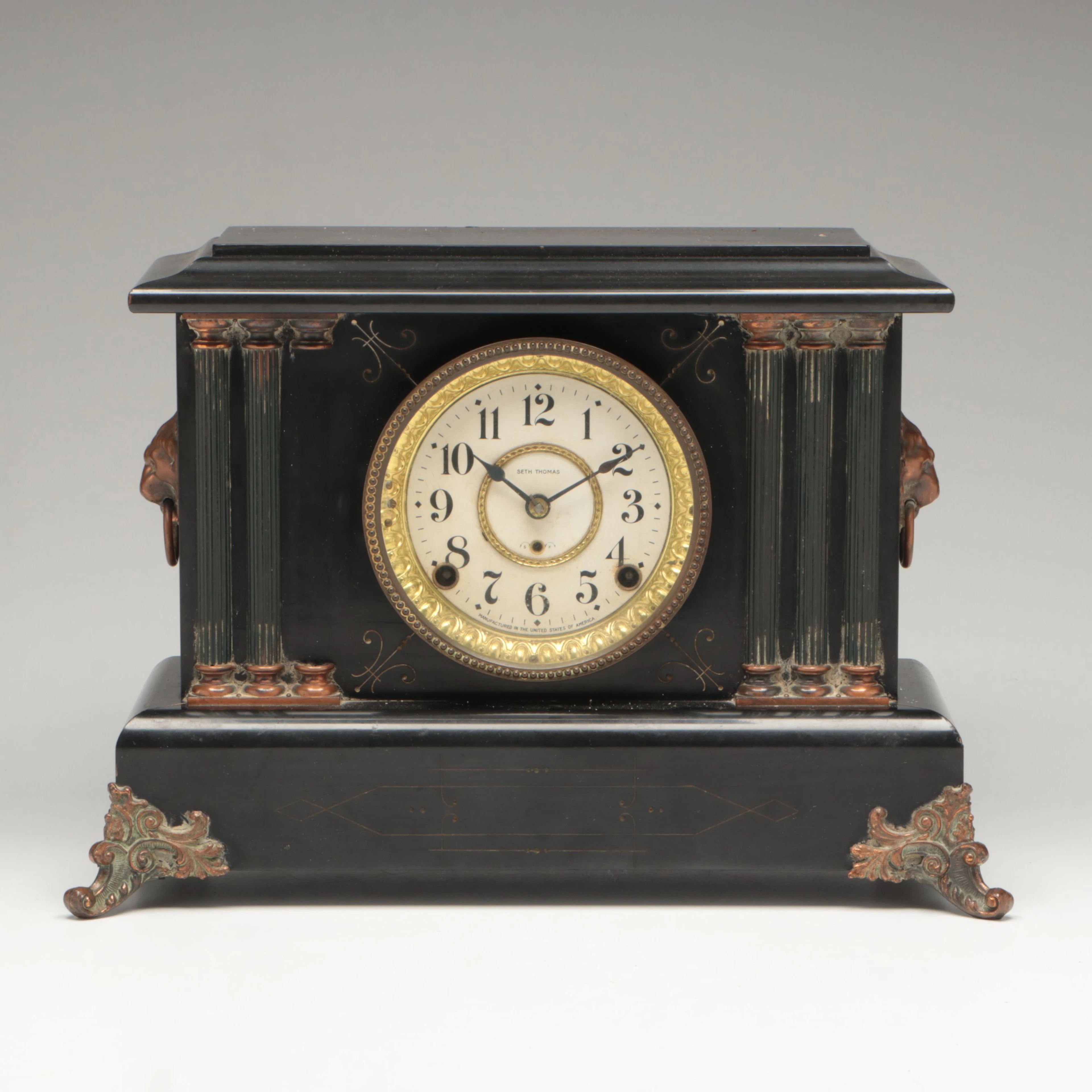 Seth Thomas Adamantine Mantel Clock, Late 19th/Early 20th Century