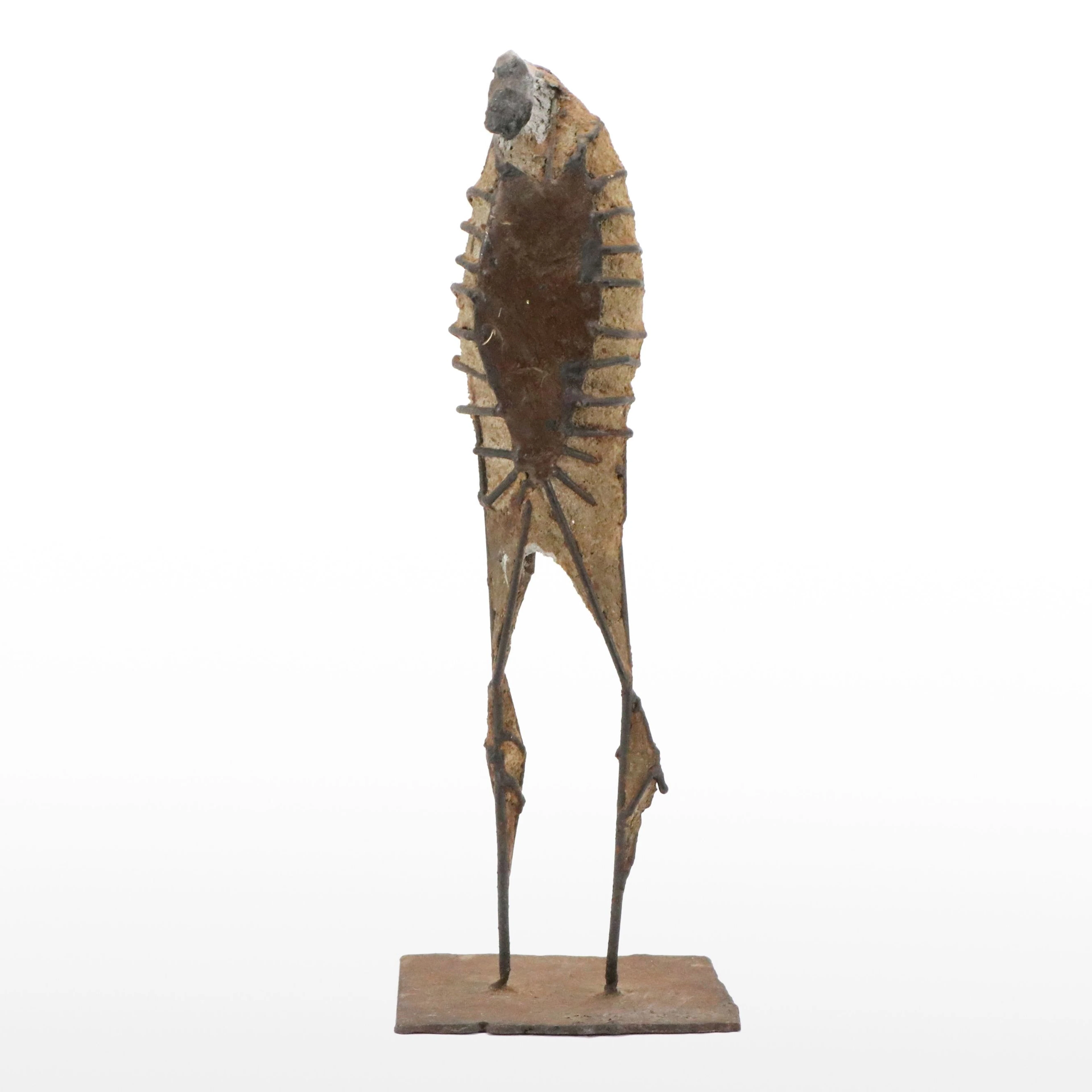 English Brutalist Cast and Metalwork Figure in the Manner of Lynn Chadwick