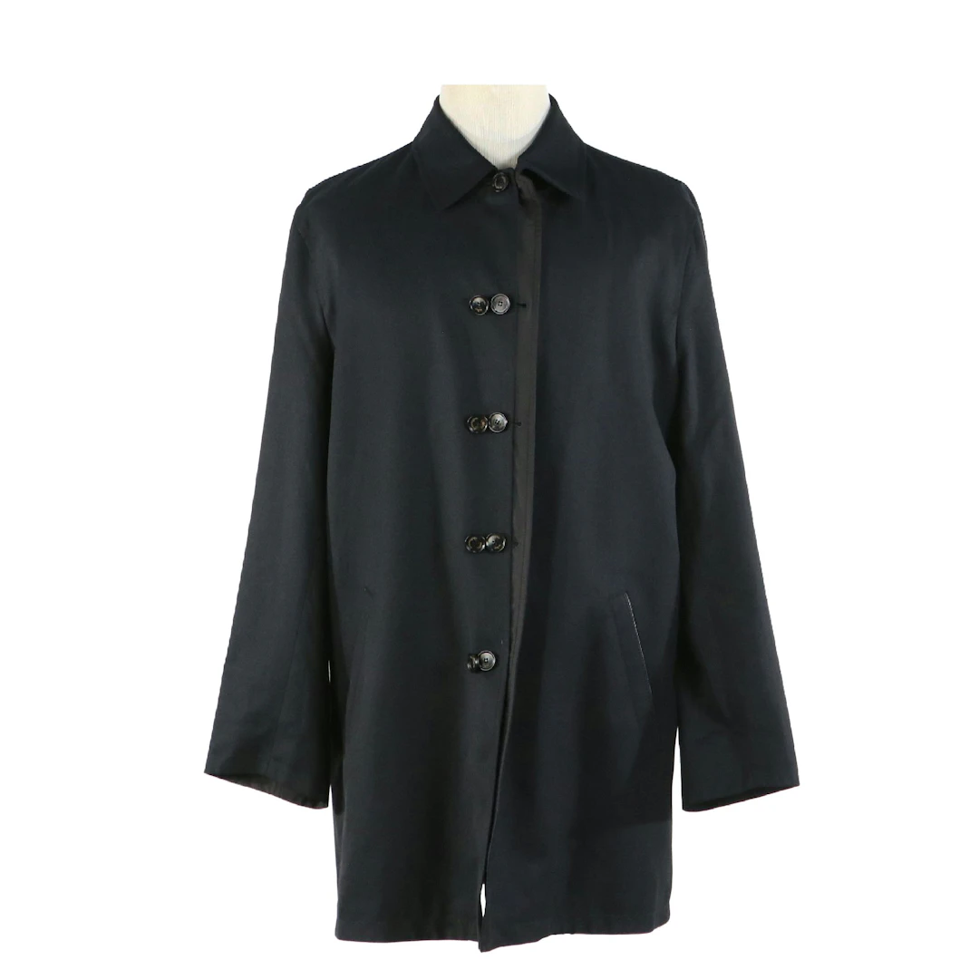 Men's Ermenegildo Zegna Black Lightweight Reversible Coat