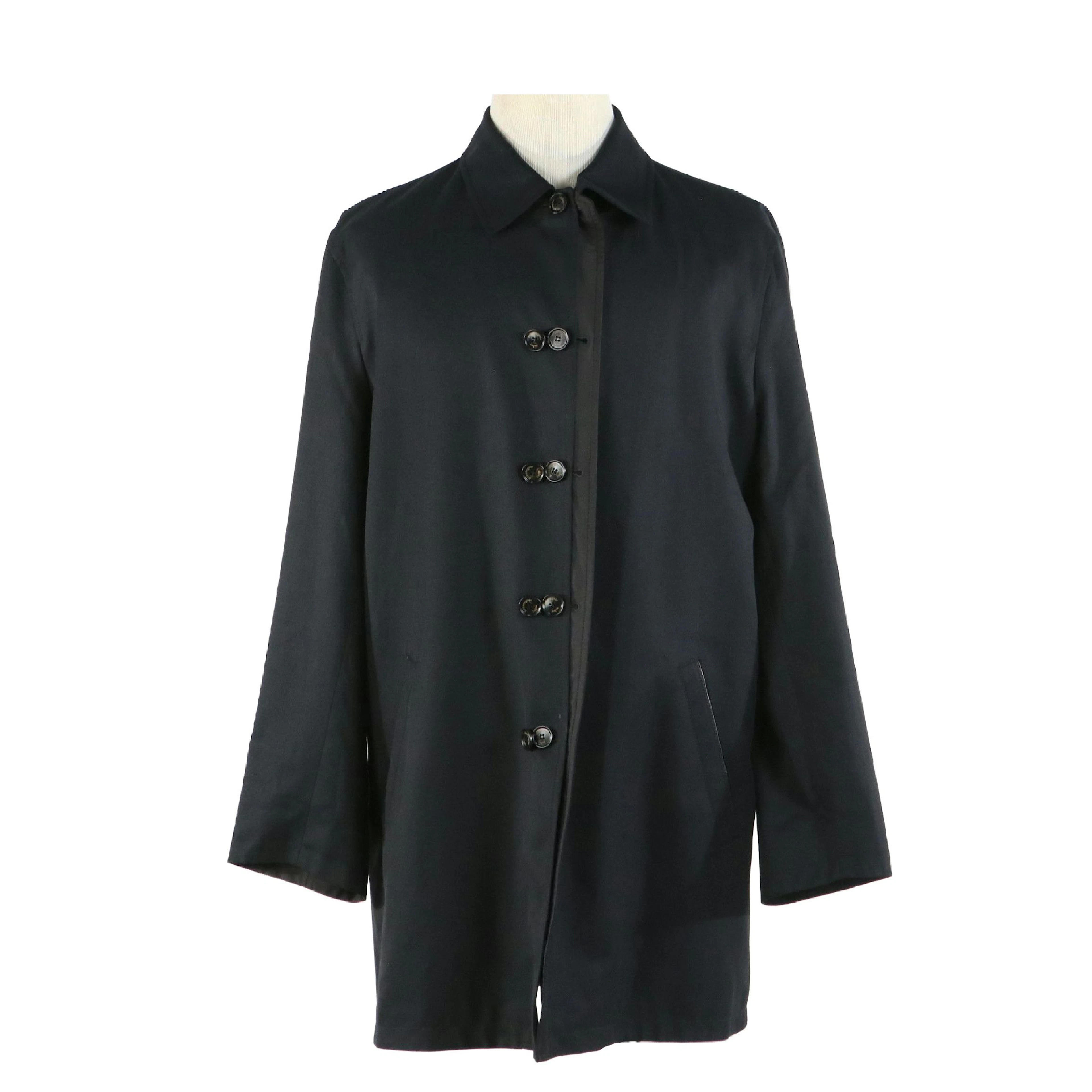Men's Ermenegildo Zegna Black Lightweight Reversible Coat