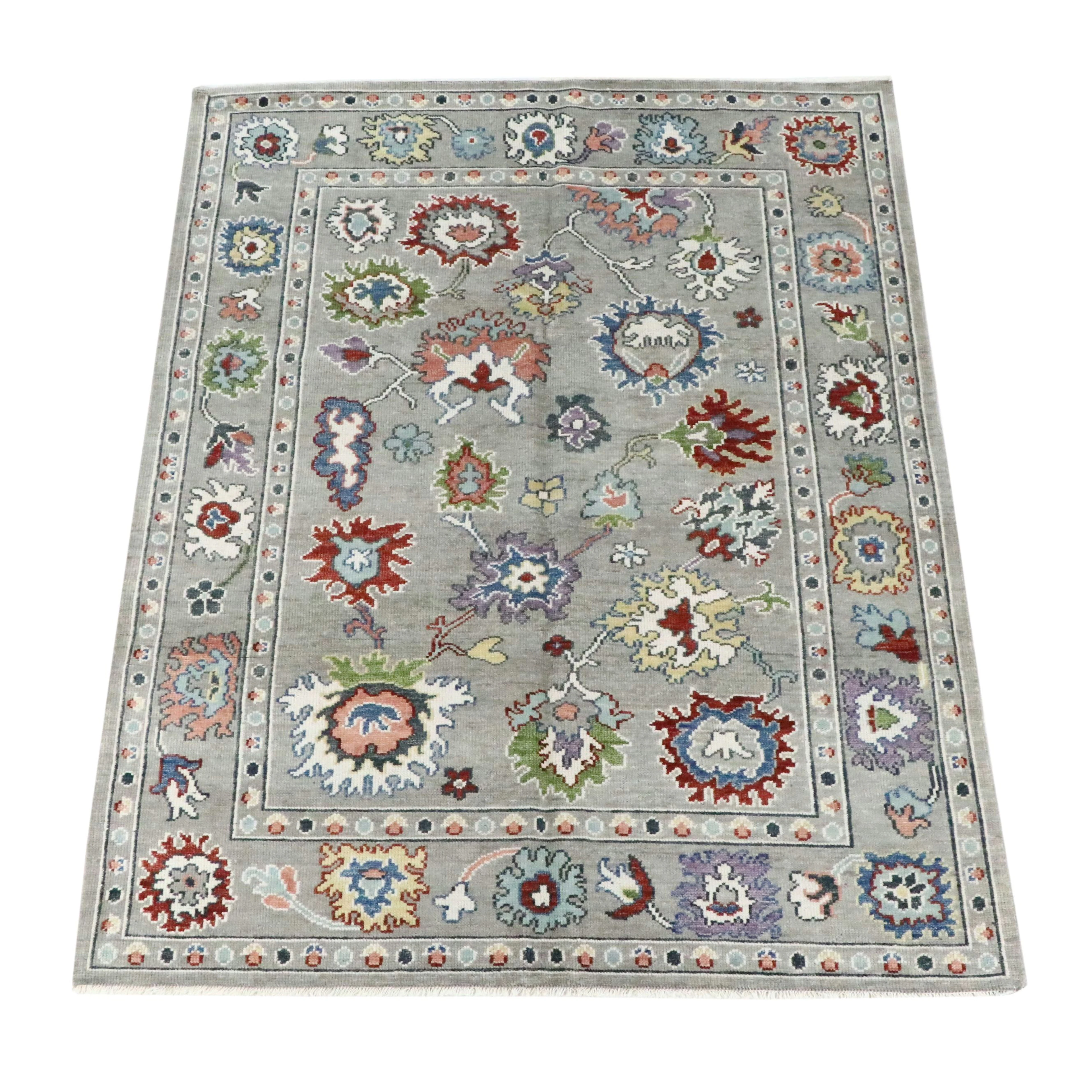 7'9 x 10'1 Hand-Knotted Afghan Kazak Area Rug