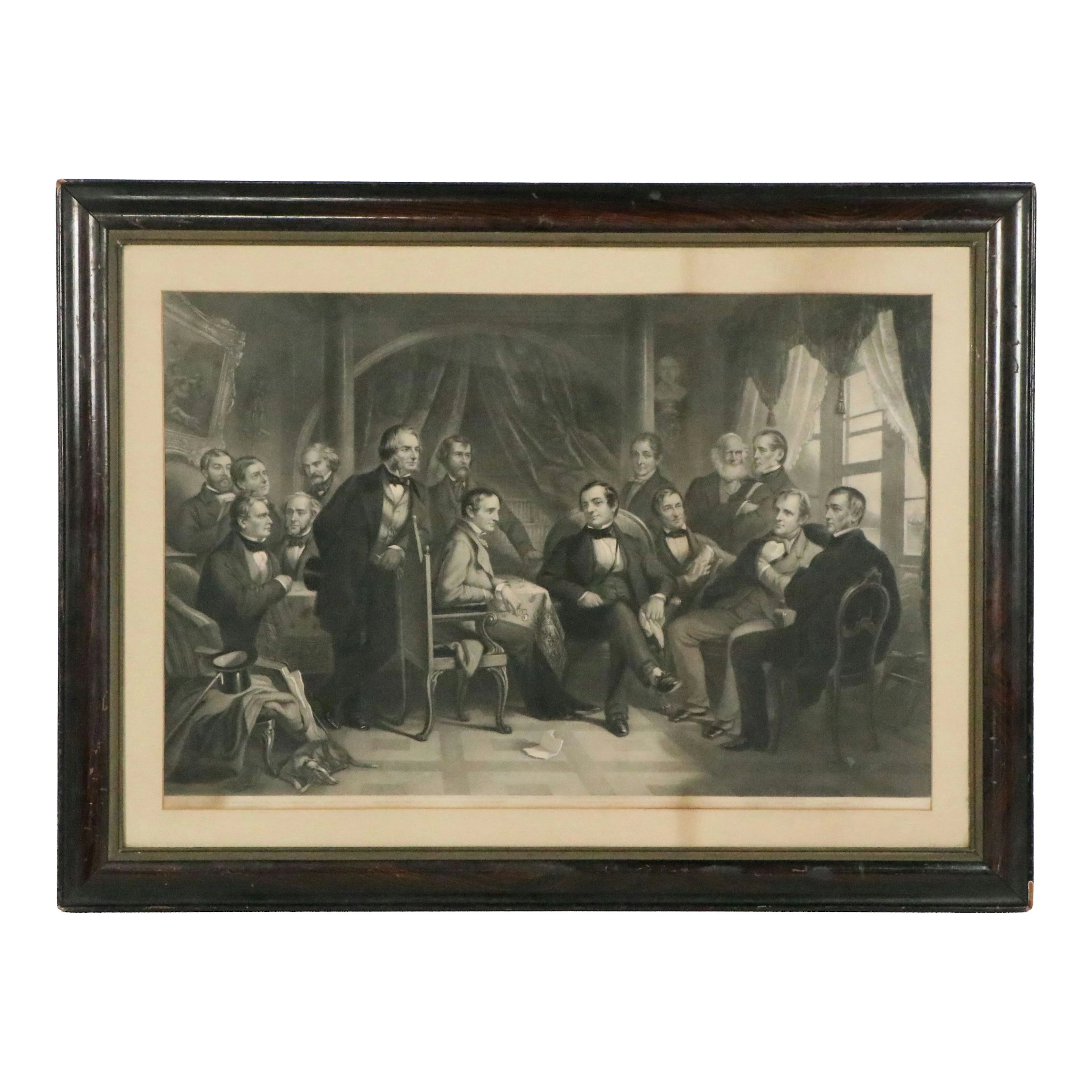 Engraving After F. Octavius "Washington Irving and His Literary Friends," 1864