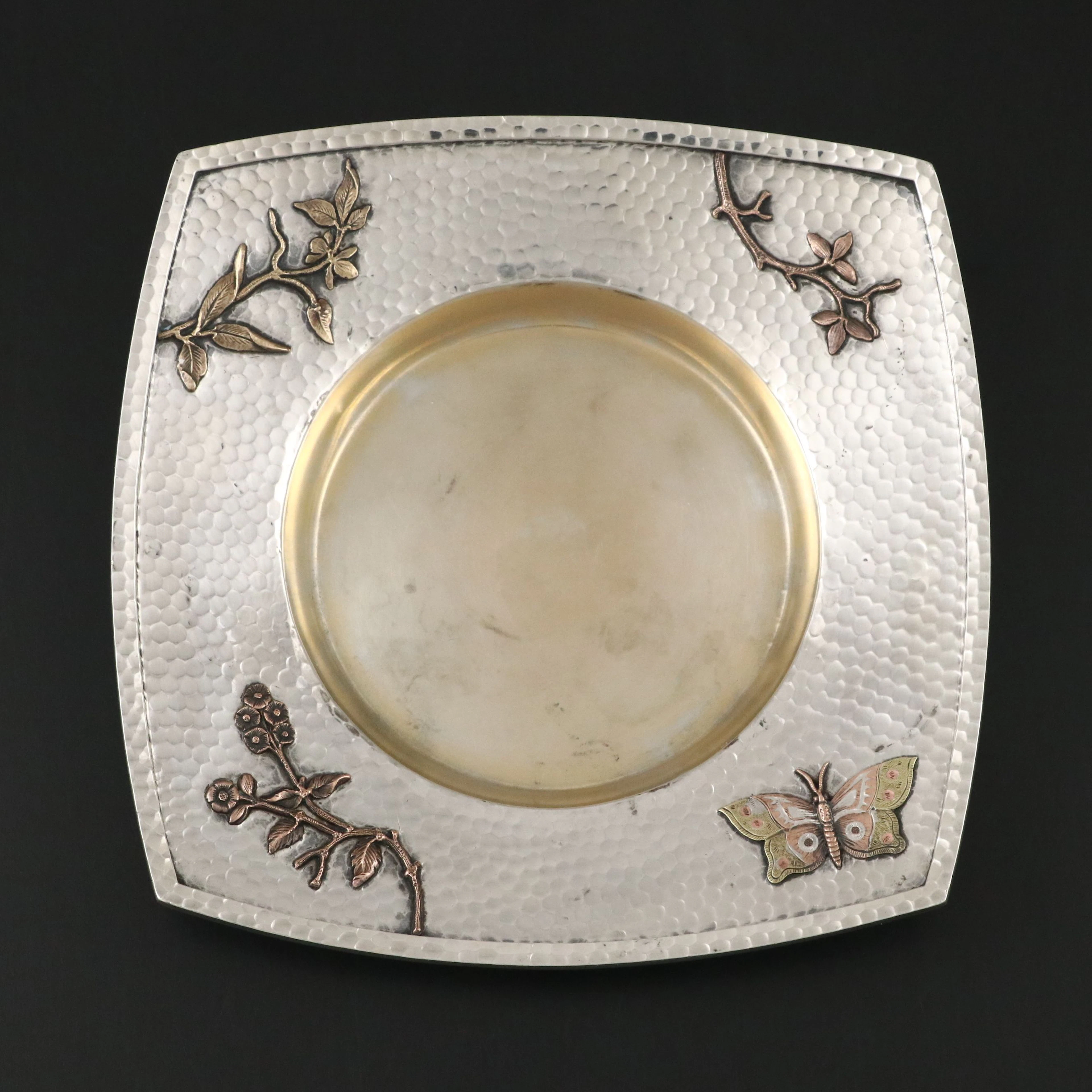Theodore B. Starr Aesthetic Movement Sterling Silver Dish, Late 19th Century