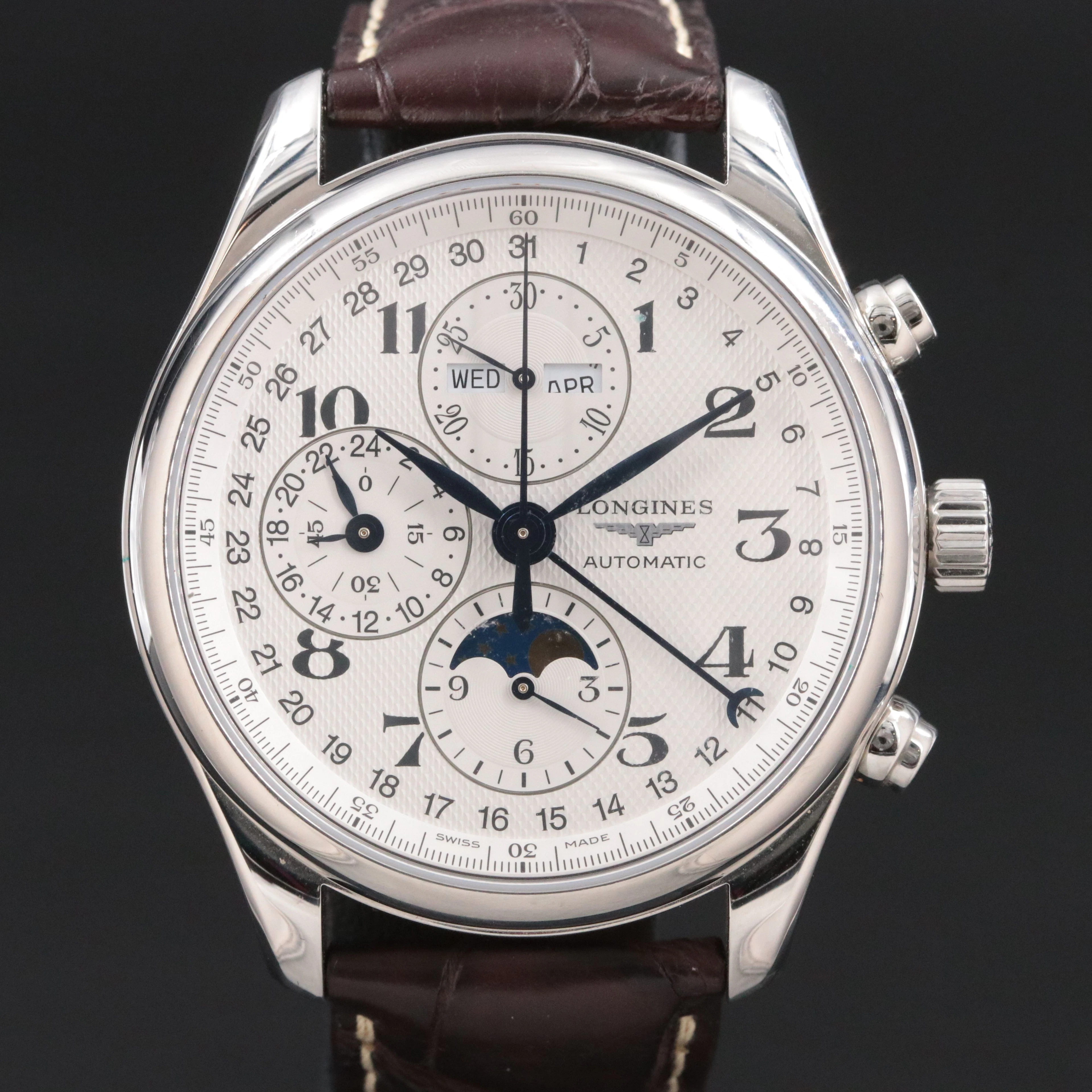 Longines Master Collection Chronograph Moonphase Automatic Watch # L2.775.4