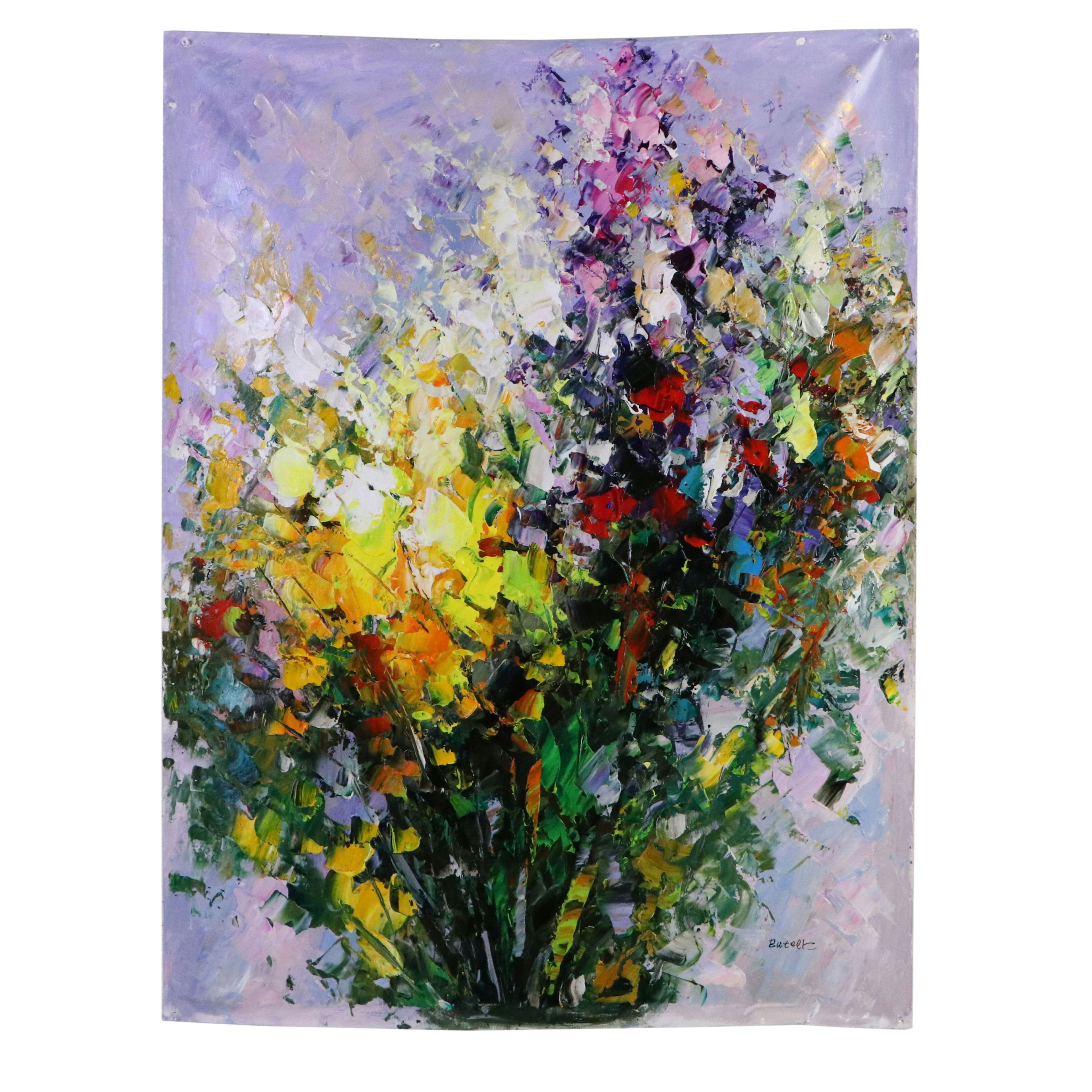 Impasto Floral Still Life Oil Painting