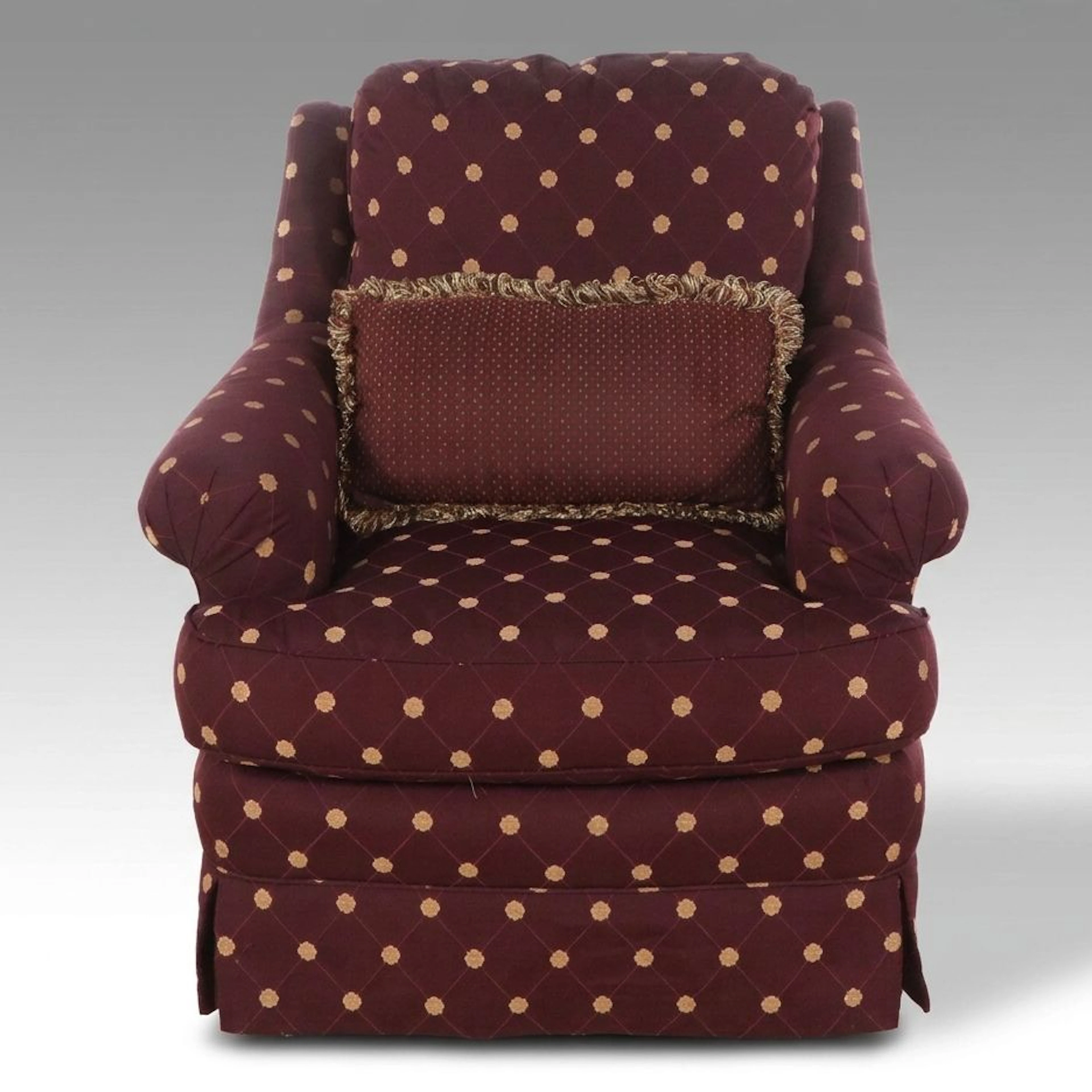 Sherrill Furniture Traditional Skirted Upholstered Armchair, Late 20th Century