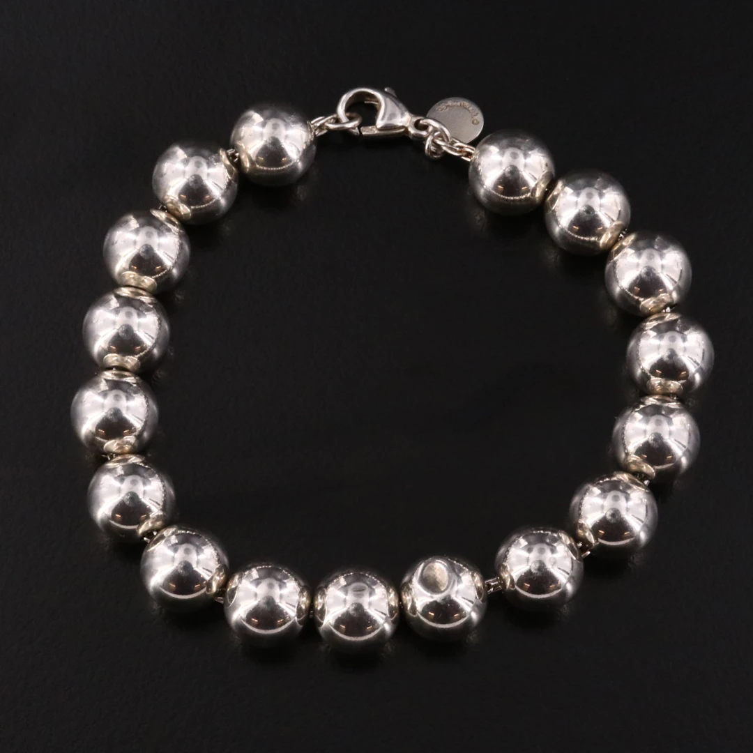 Tiffany & Co. Hardware Sterling Ball Bracelet