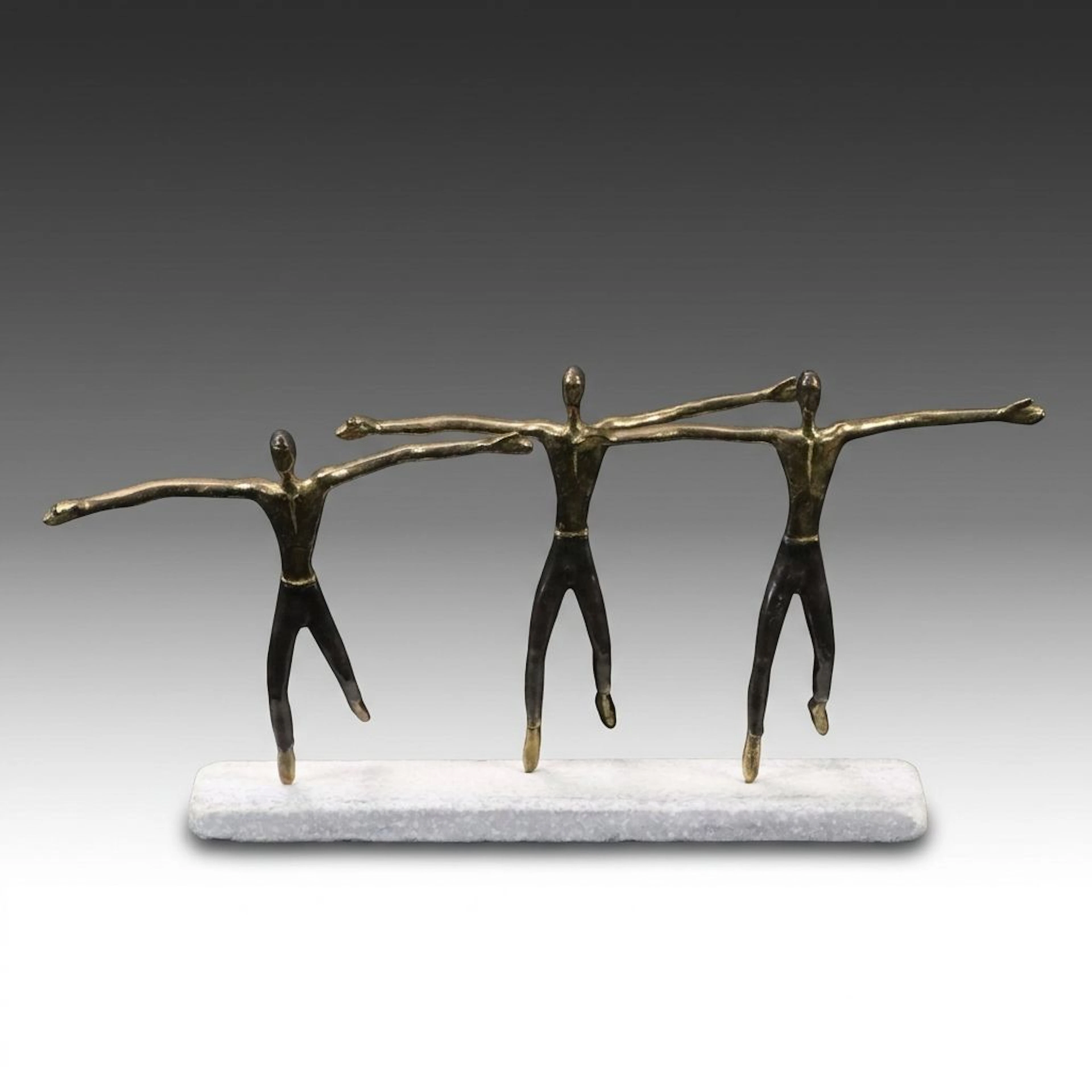 Yanni Souvatzoglou Bronze "Three Greek Sirtaki Dancers"