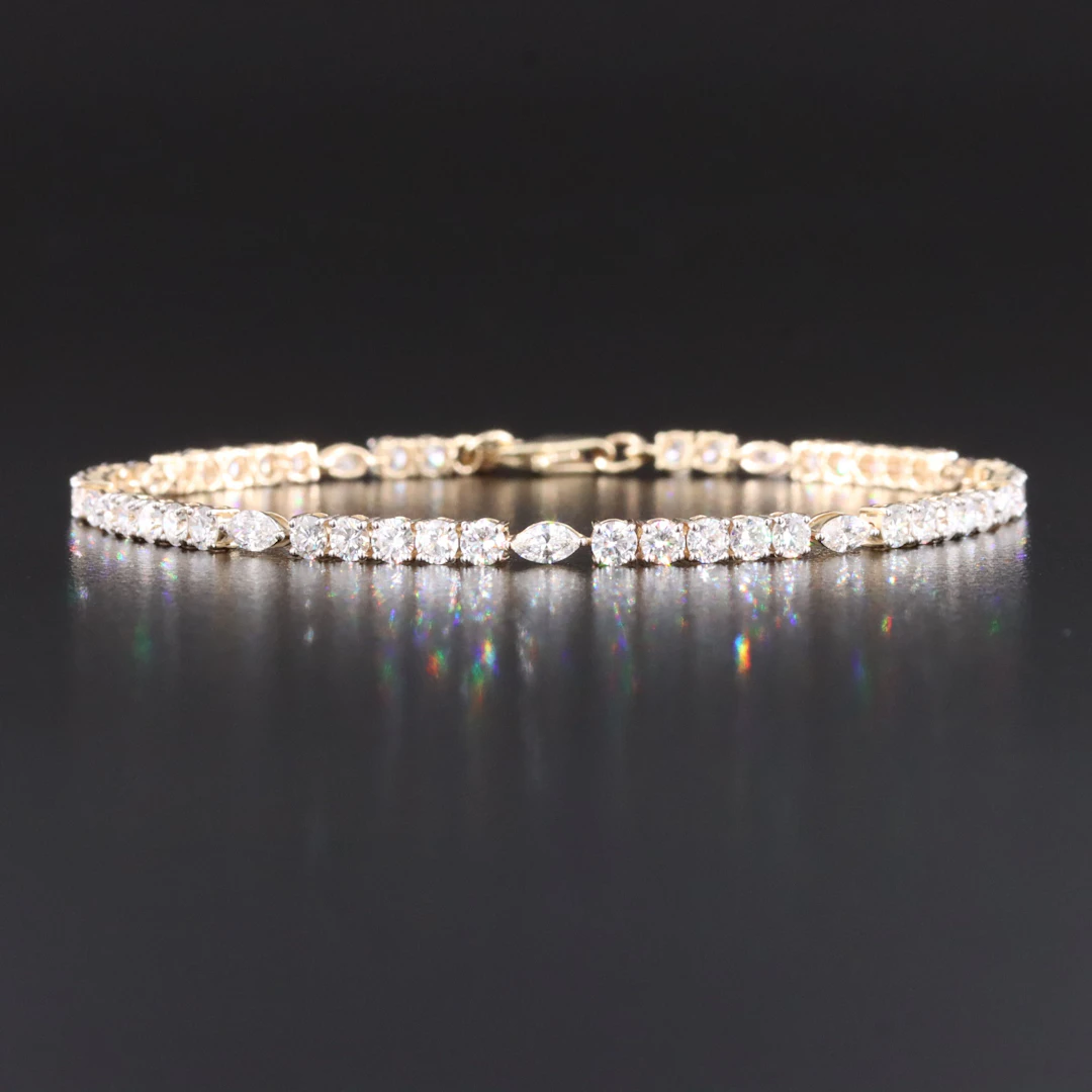 14K 3.95 CTW Lab Grown Diamond Line Bracelet
