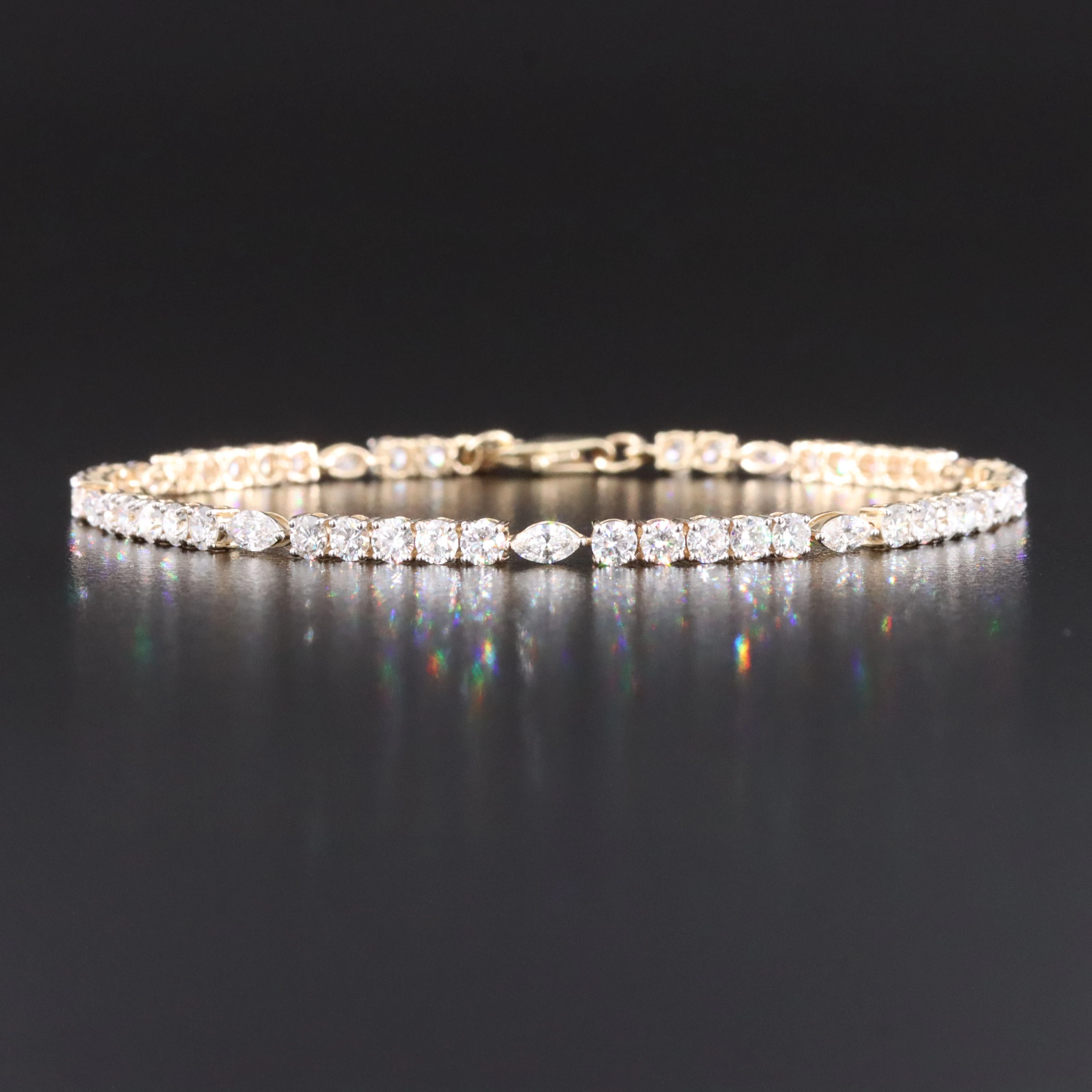 14K 3.95 CTW Lab Grown Diamond Line Bracelet