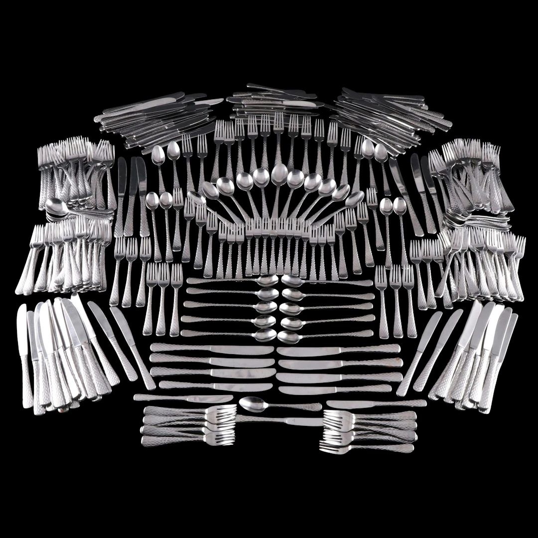 Libbey "Aspire" and Other Hammered Stainless Steel Flatware