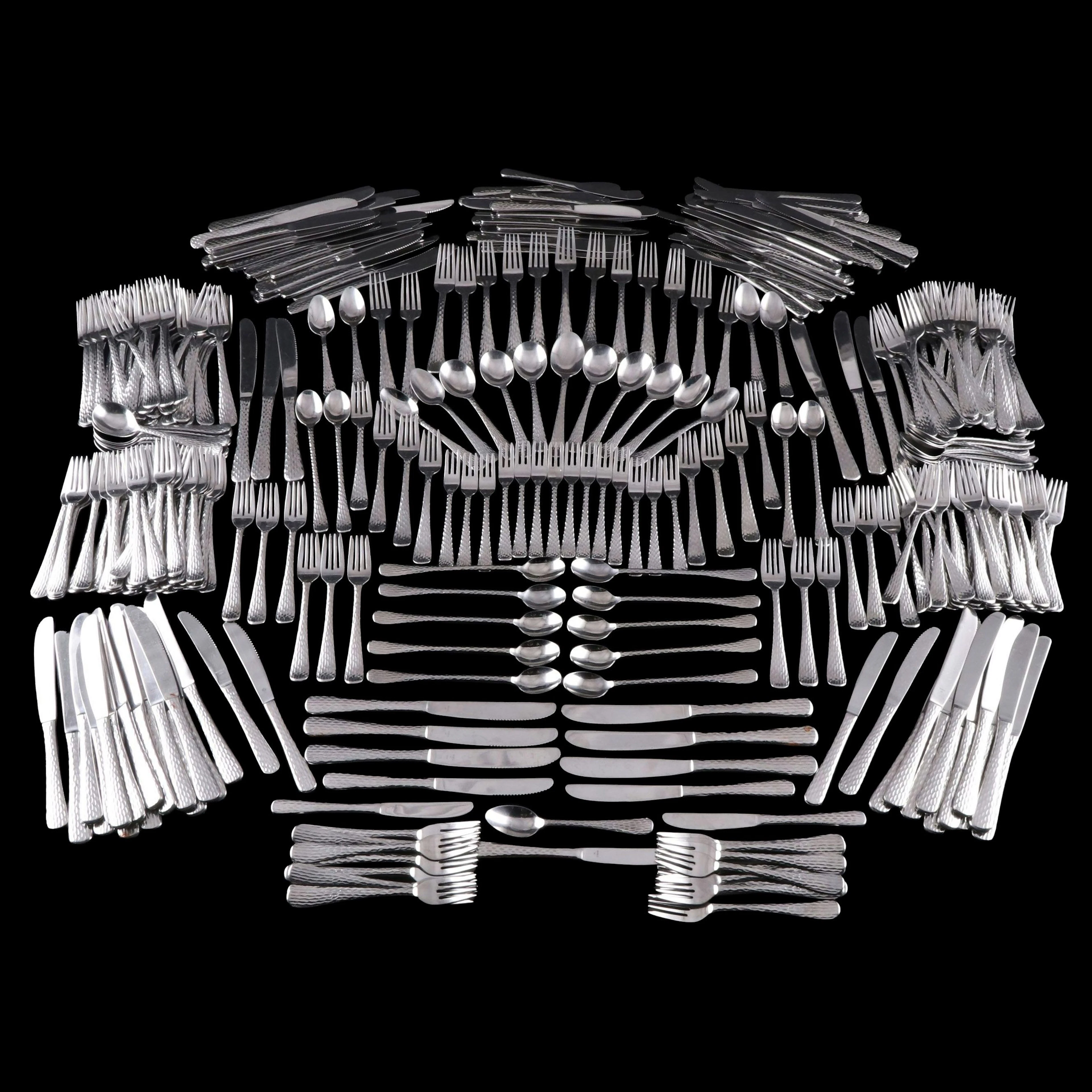 Libbey "Aspire" and Other Hammered Stainless Steel Flatware