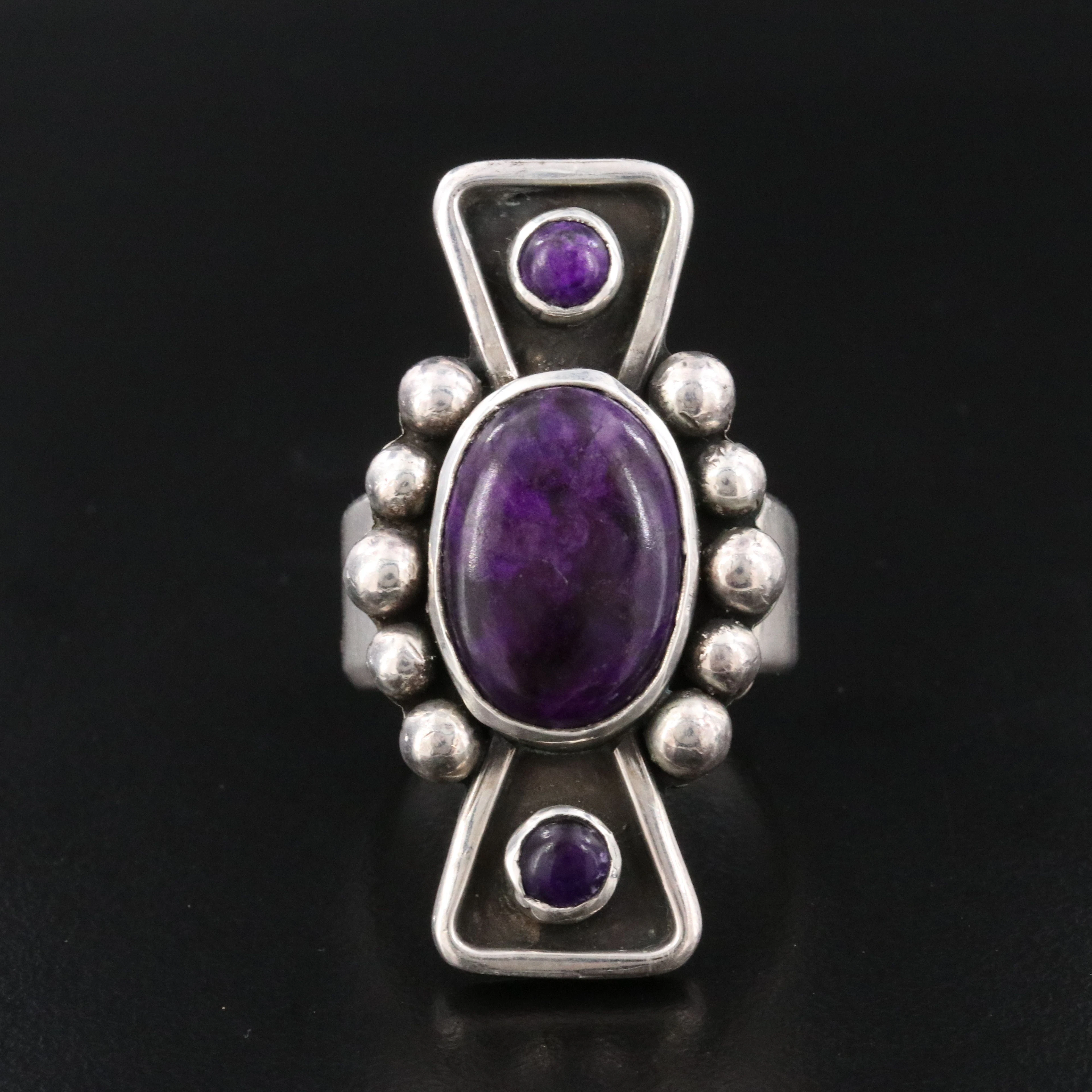 Southwestern Noah Pfeffer Sterling Sugilite Ring