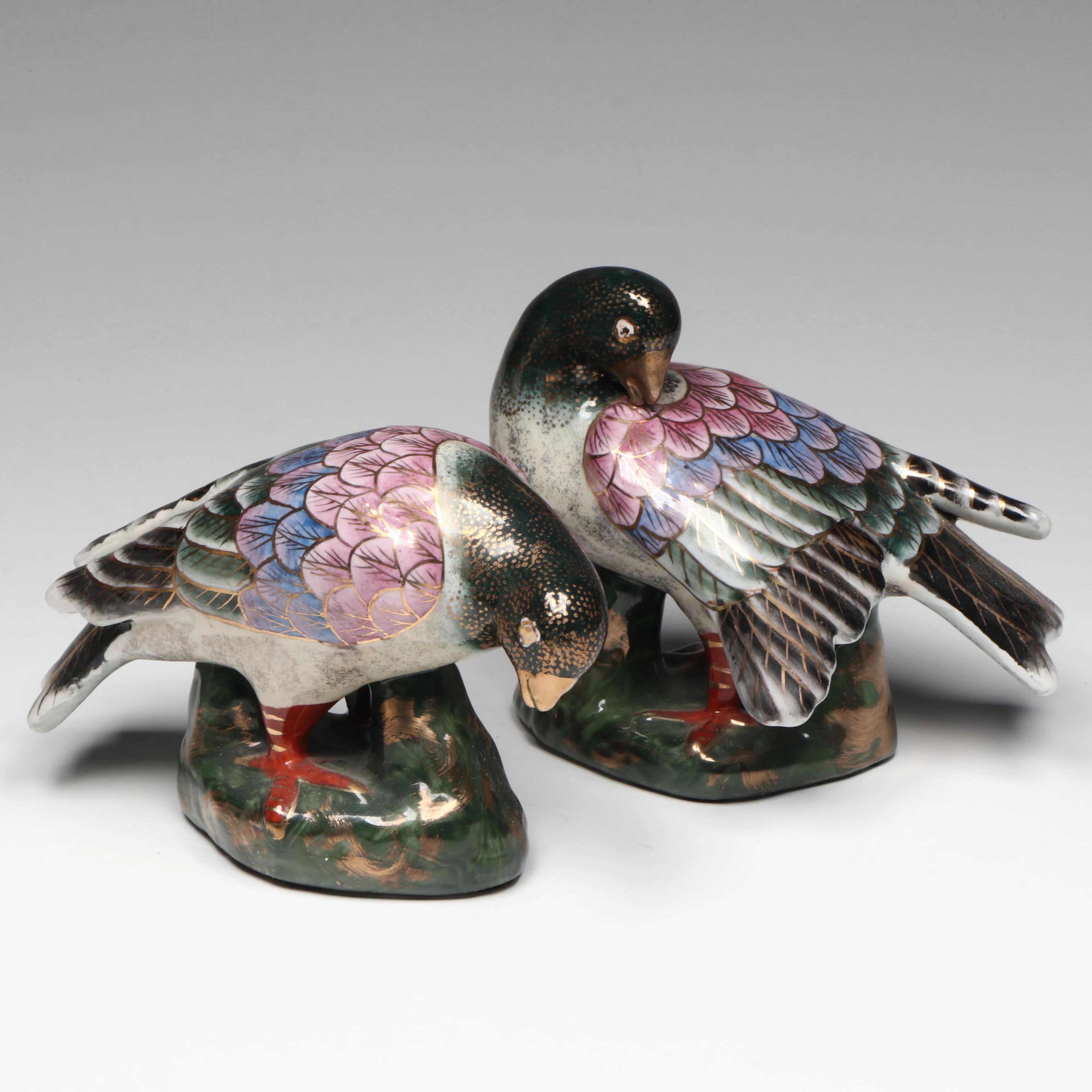 Andrea by Sadek Gilt Decorated Porcelain Birds