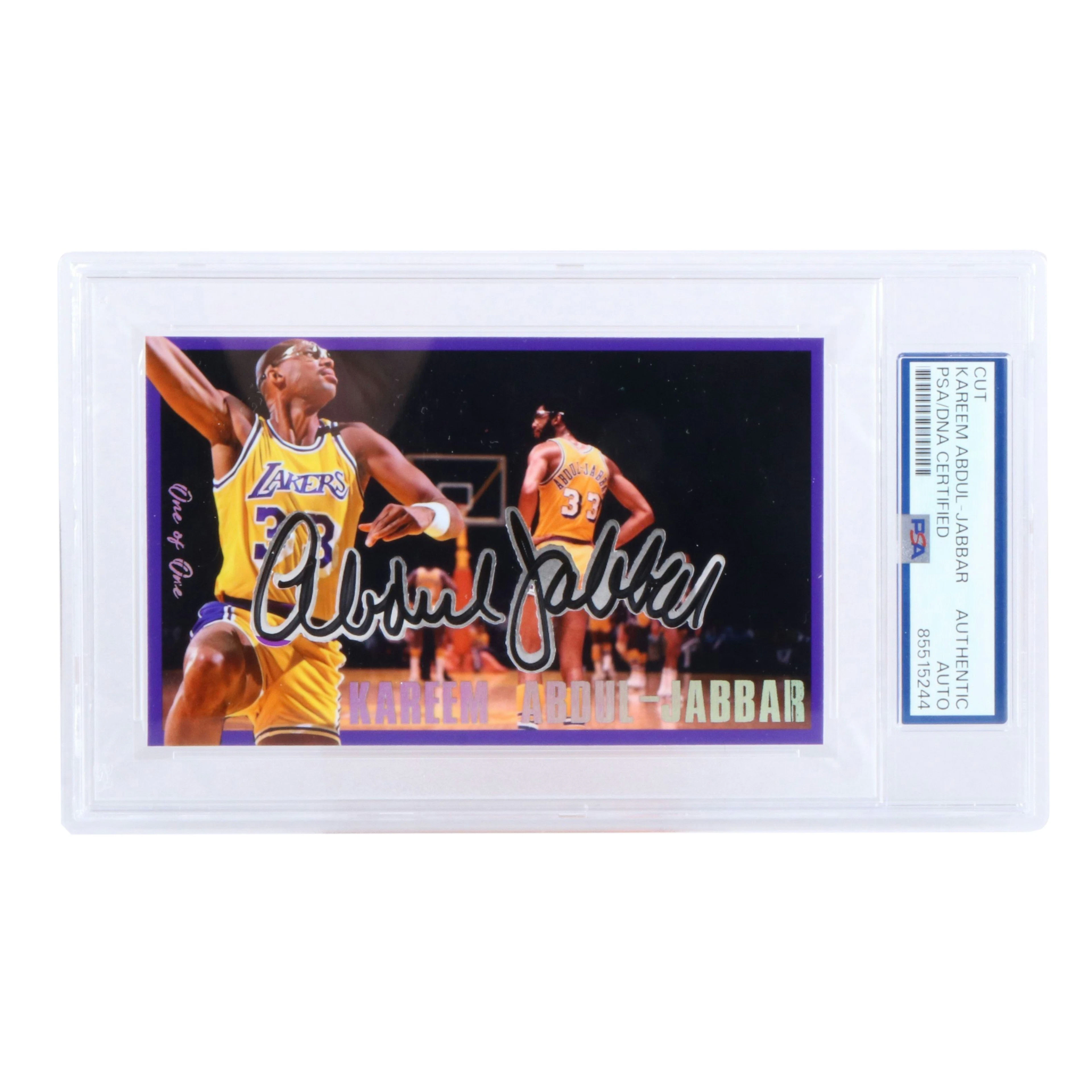 Kareem Abdul-Jabbar Signed and Slabbed 1/1 Cut, PSA