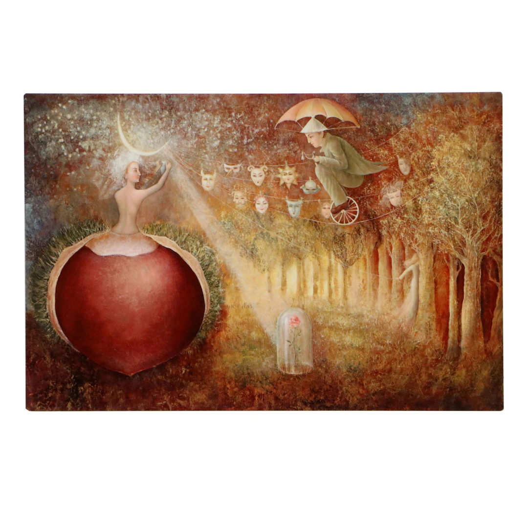 Daniela Ovtcharov Giclée on Metal "Chestnut Girl," 21st Century