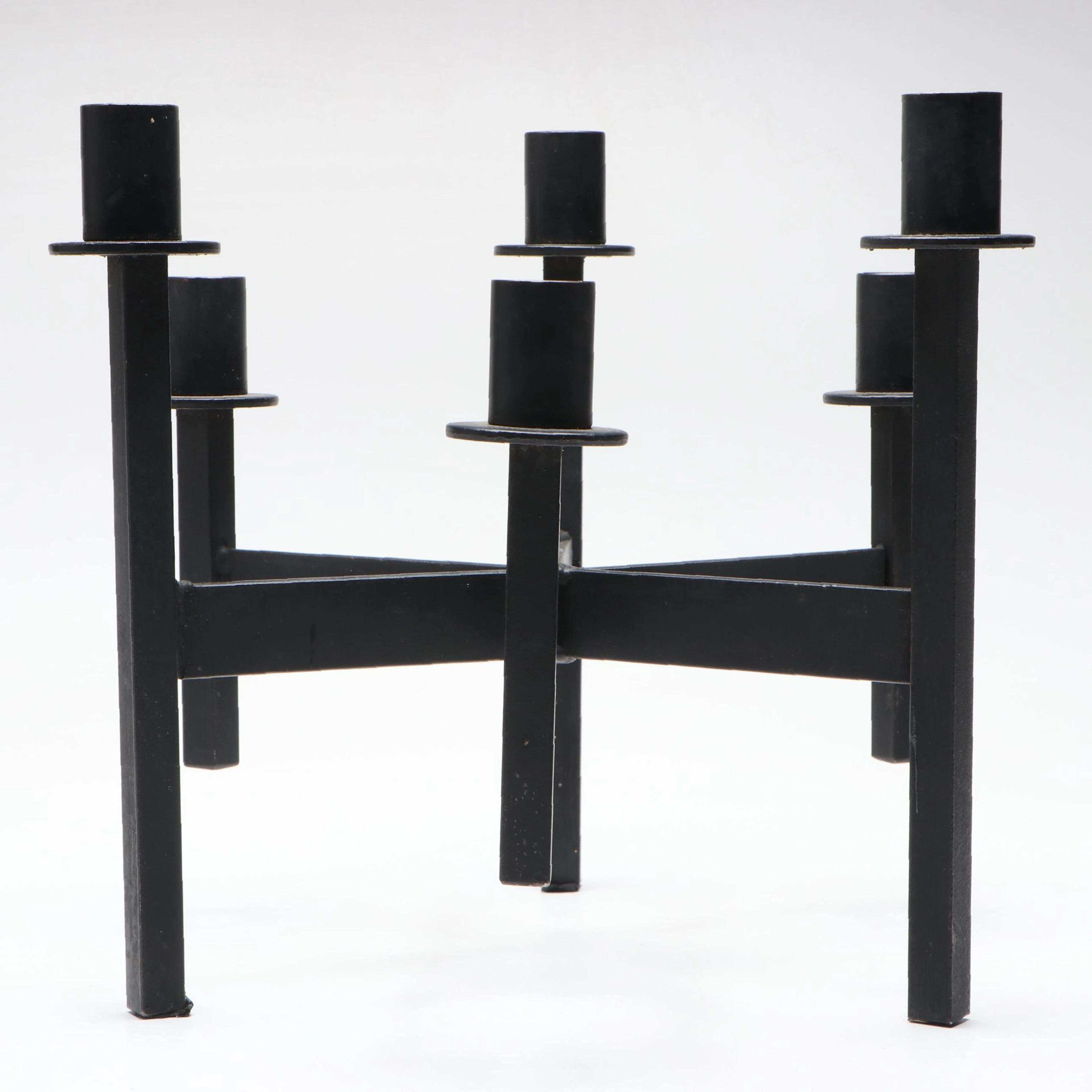 Van Keppel-Green Mid Century Modern Six-Arm Iron Candelabra