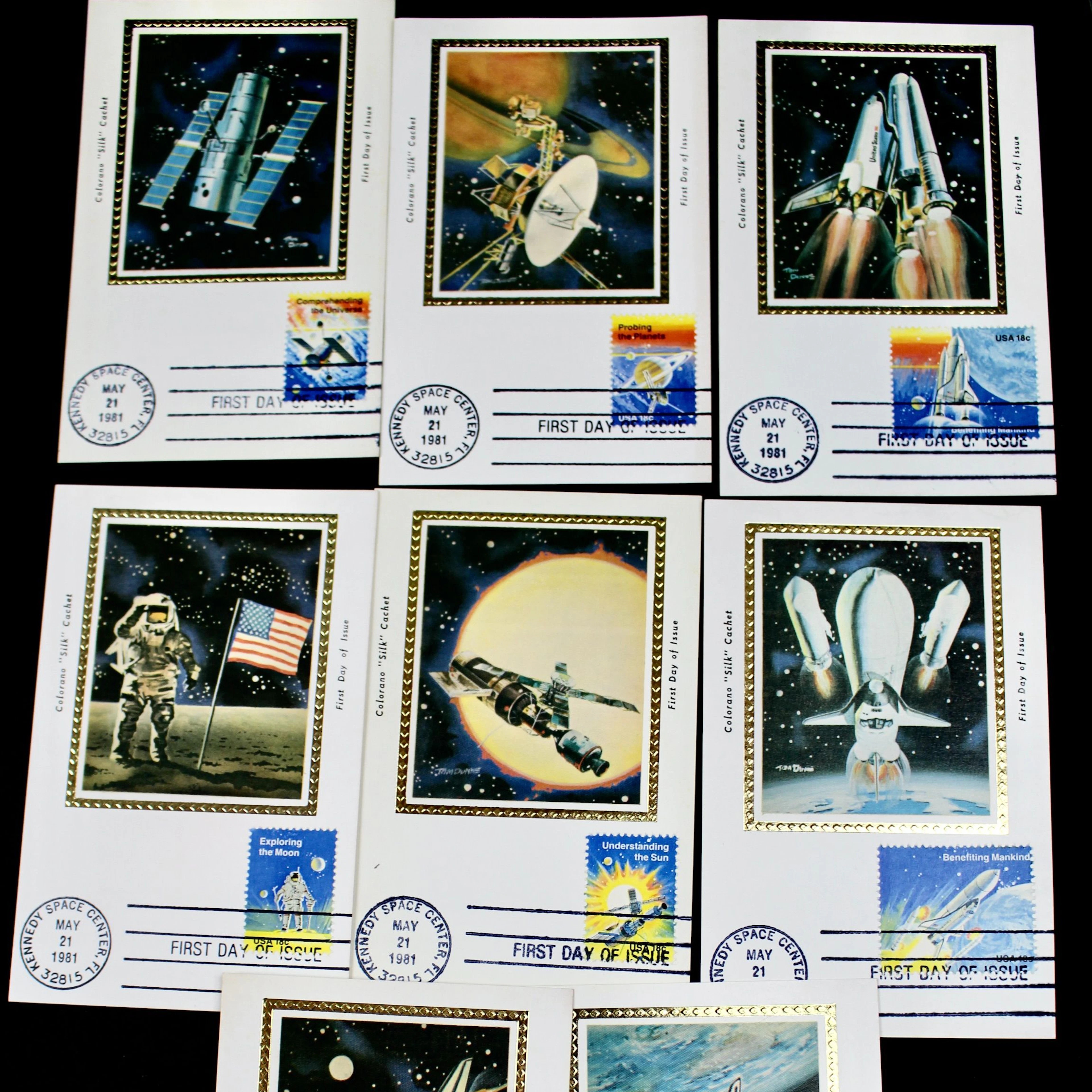 Space-Themed Postal Covers and Postcards