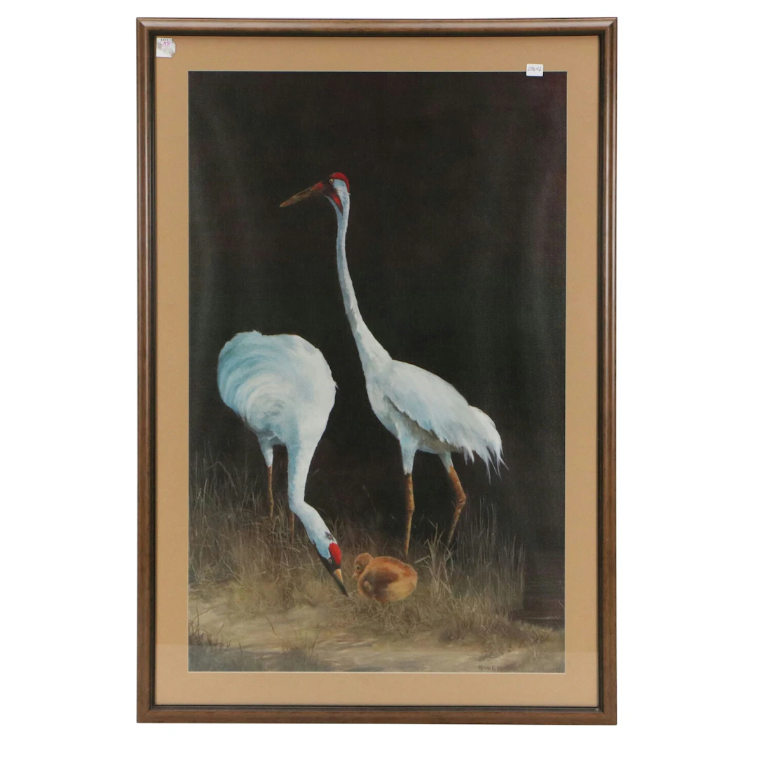 Offset Lithograph After Kevin R. Brant of Cranes, Late 20th to 21st Century