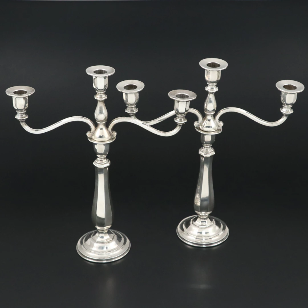 Gorham Victorian Style Sterling Silver Candelabras