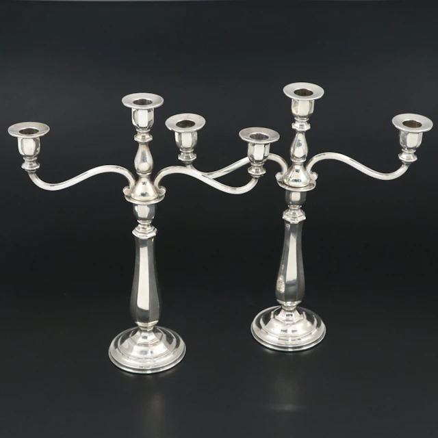 Gorham Victorian Style Sterling Silver Candelabras