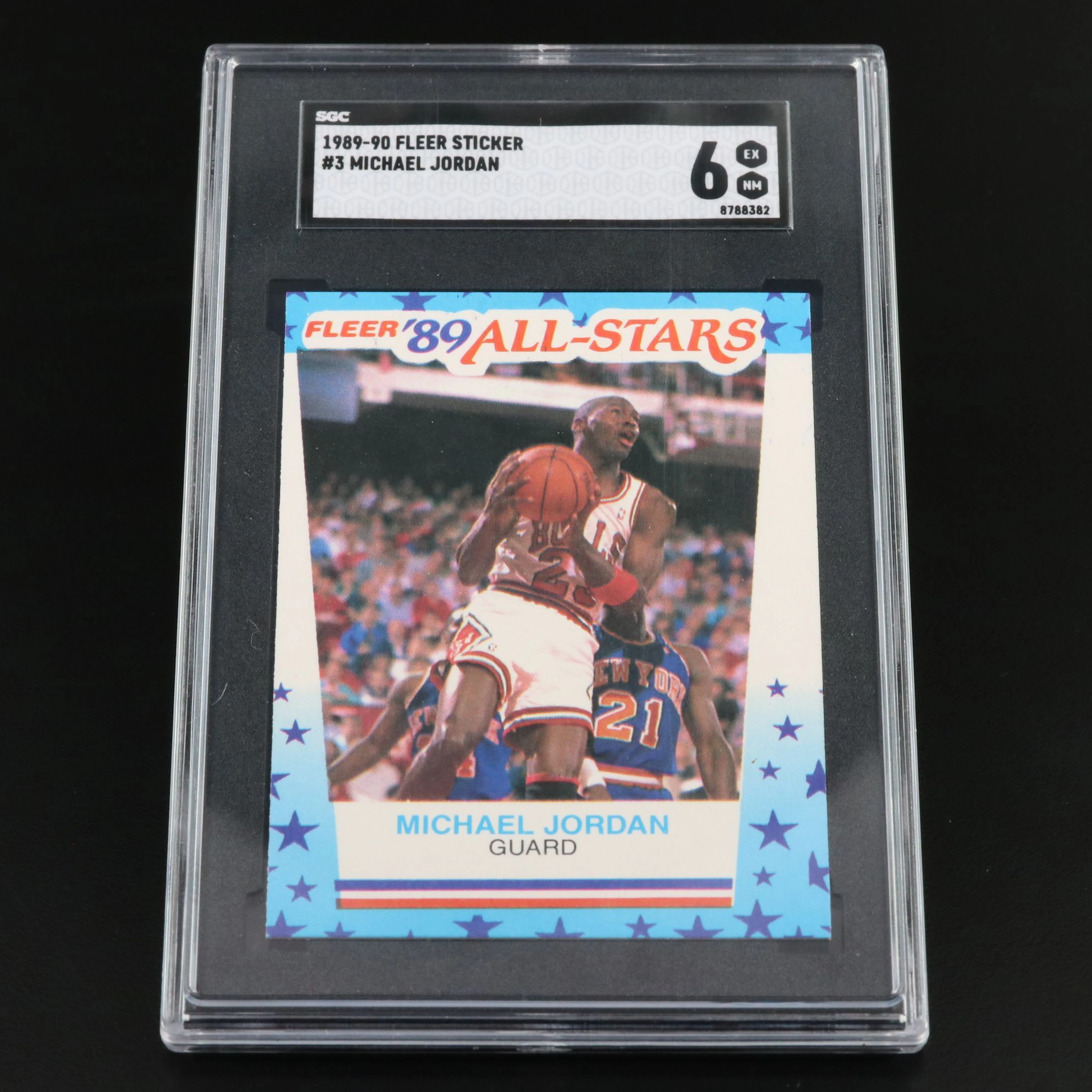 1989-90 Fleer Michael Jordan Basketball Sticker Graded SGC 6
