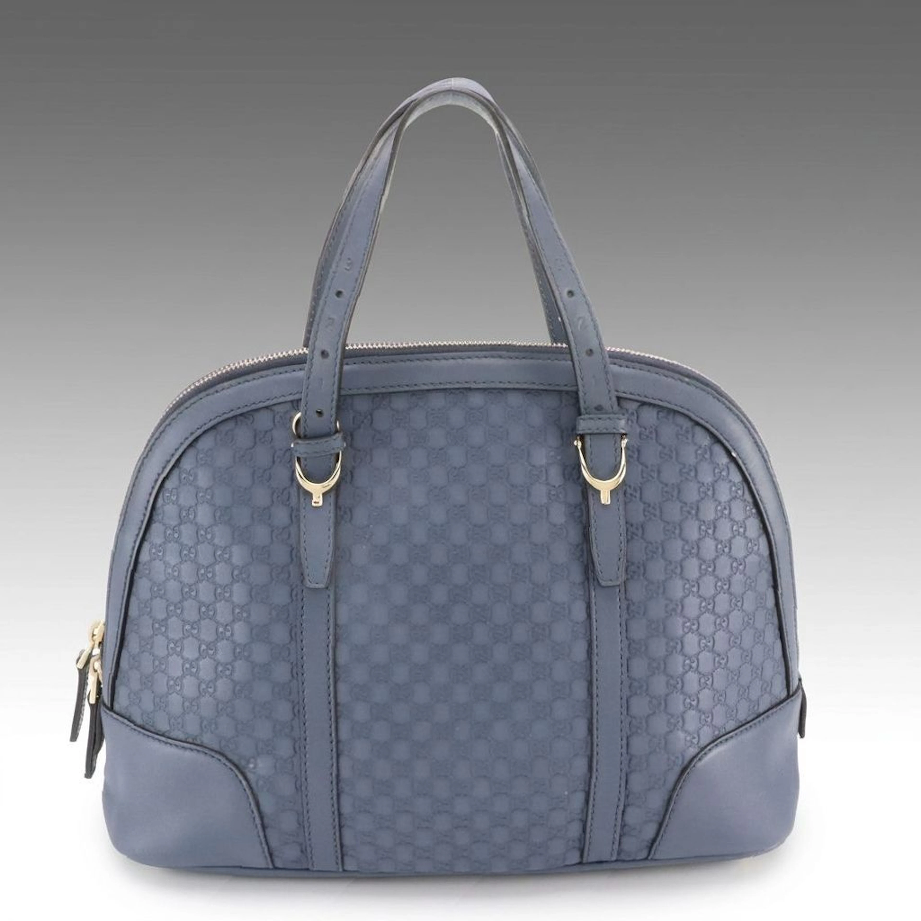 Gucci Nice Domed Two-Way Bag in Blue Microguccissima Calfskin Leather
