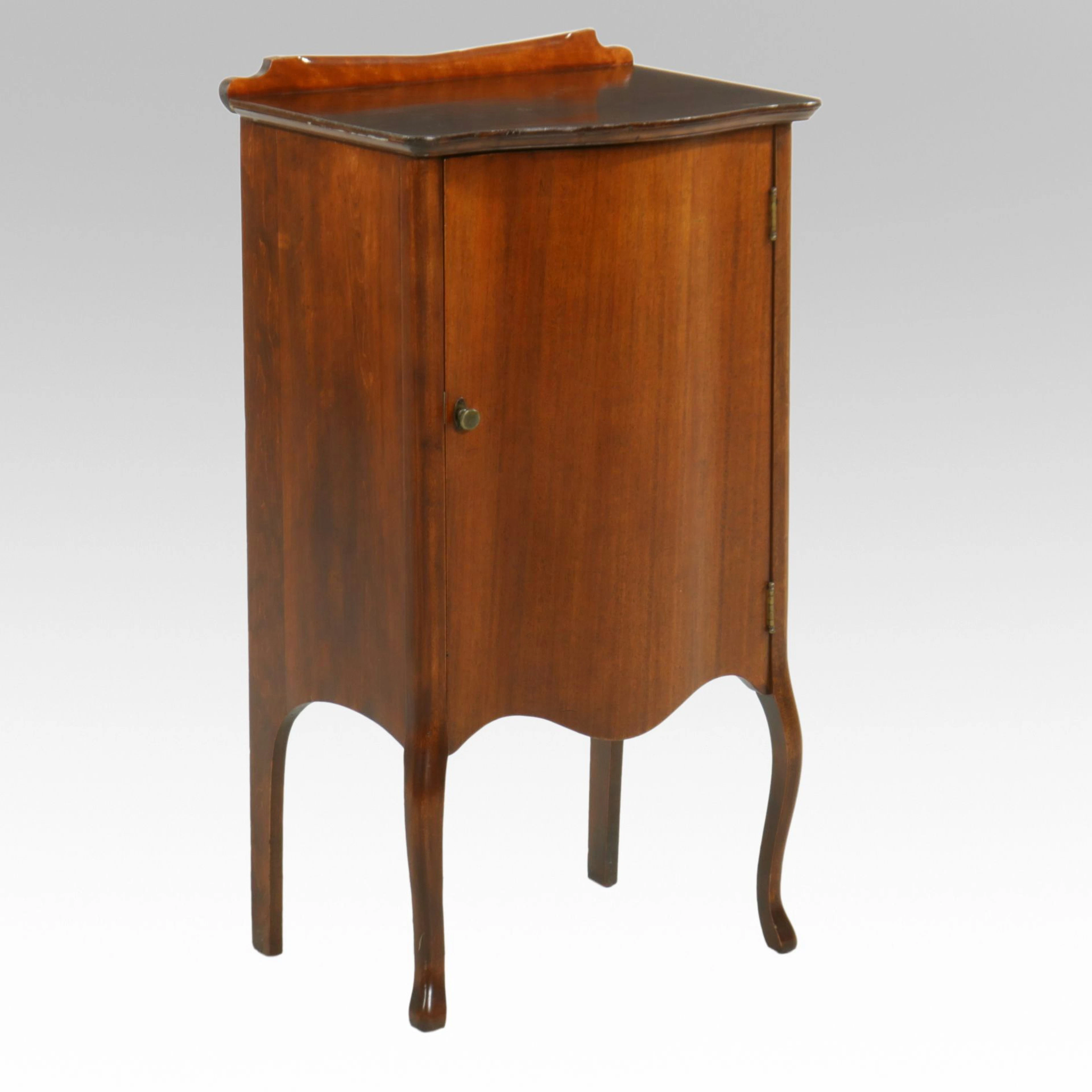 Queen Anne Style Mahogany Music Cabinet, Early 20th Century