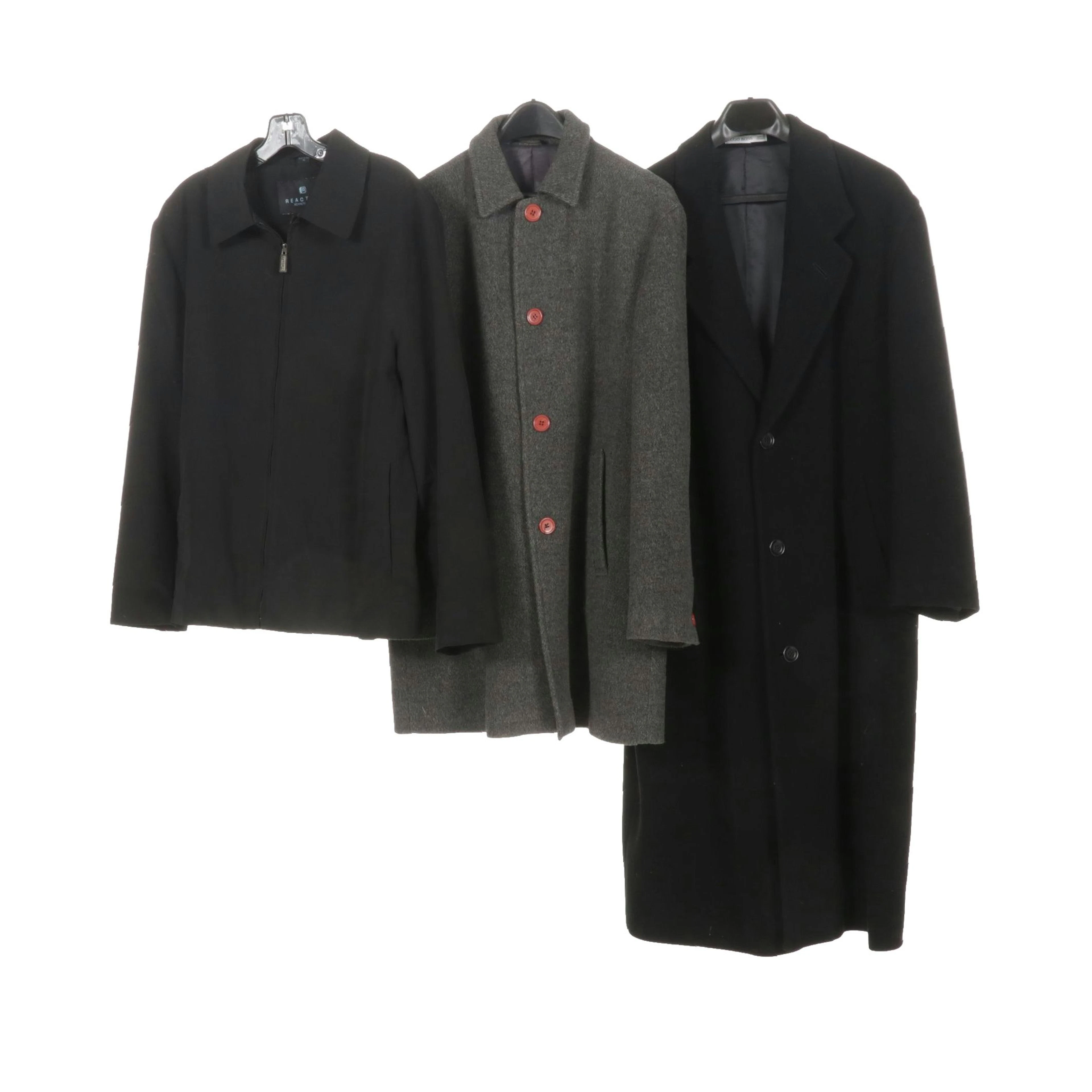 Men's DKNY Charcoal Wool Jacket, Hugo Boss Overcoat and More
