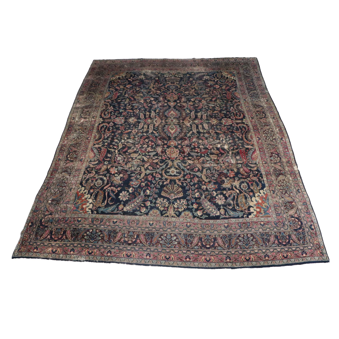 12'8 x 16'7 Hand-Knotted Persian Sarouk Room-Sized Rug