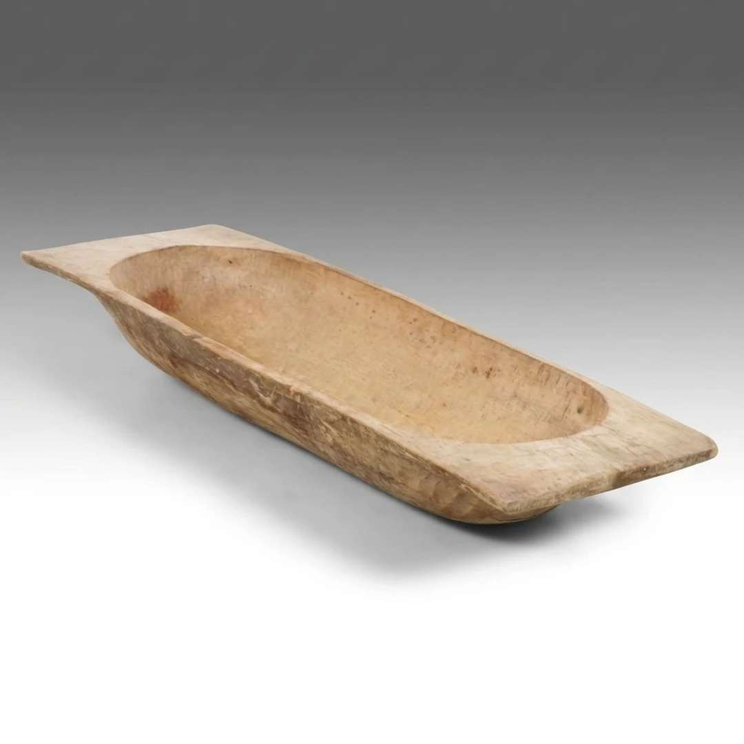 Primitive Style Carved Wood Dough Trough
