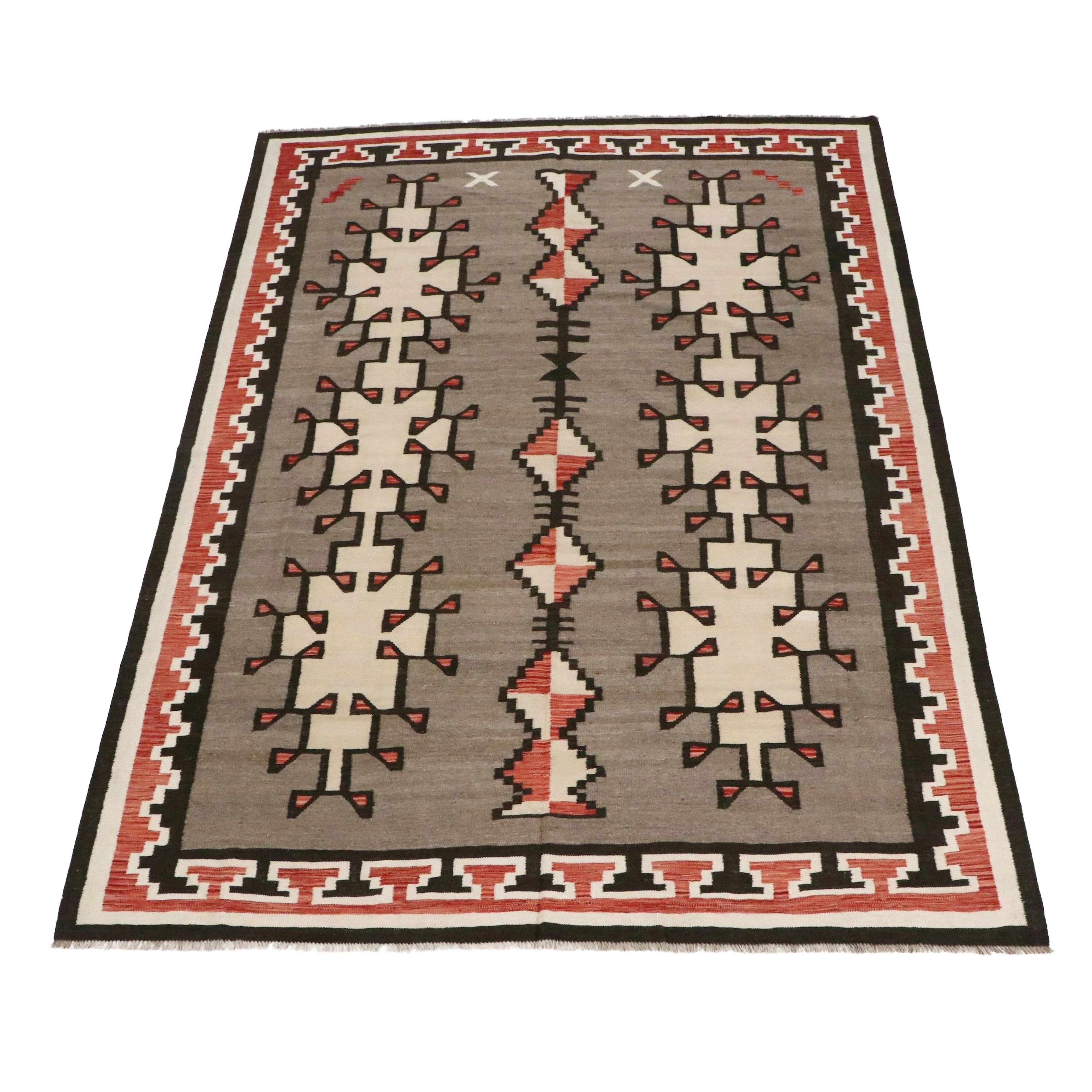 8'9 x 12' Handwoven Pakistani Southwestern Style Kilim Area Rug