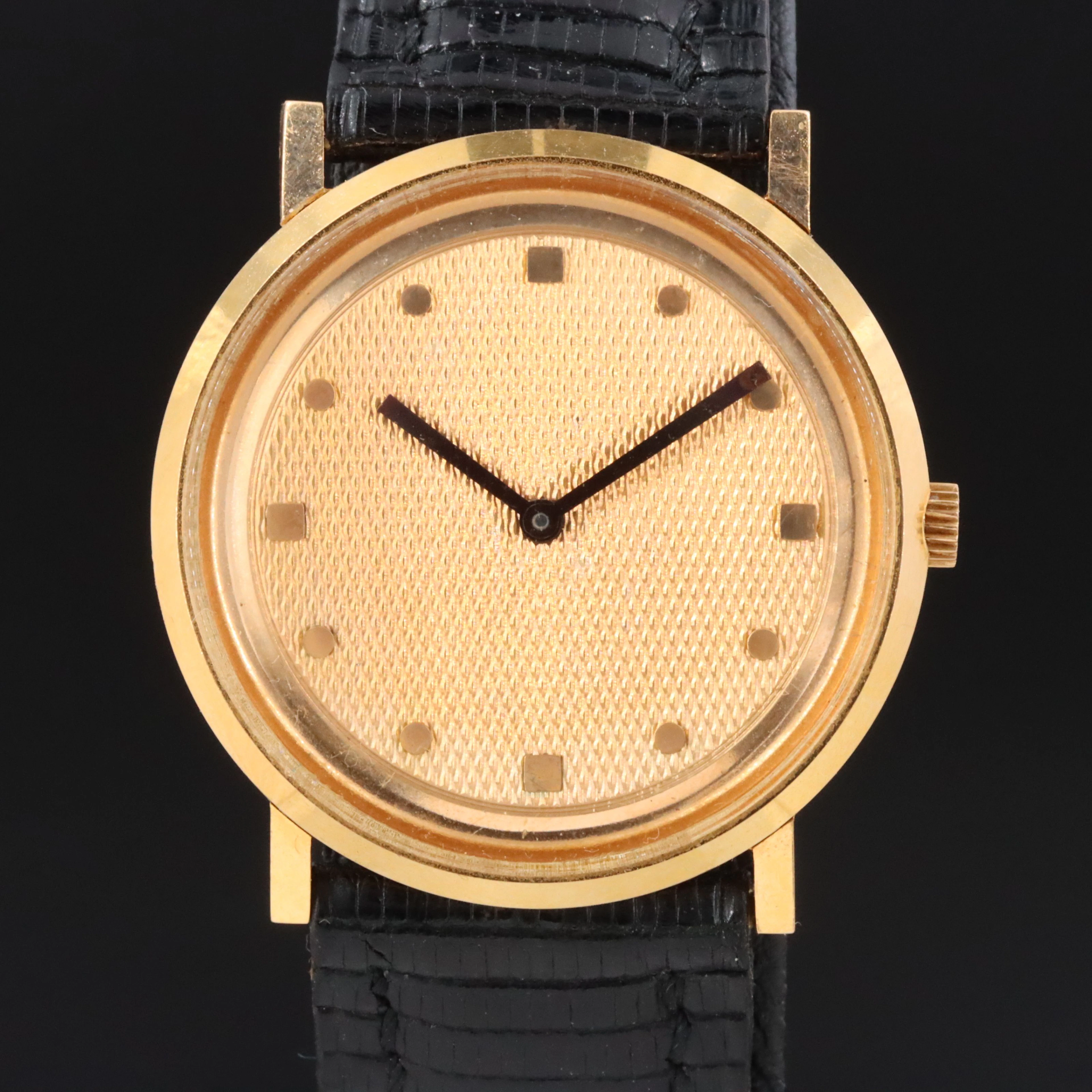 Vintage 18K Boucheron Paris Gold Dial Manual Wind Watch