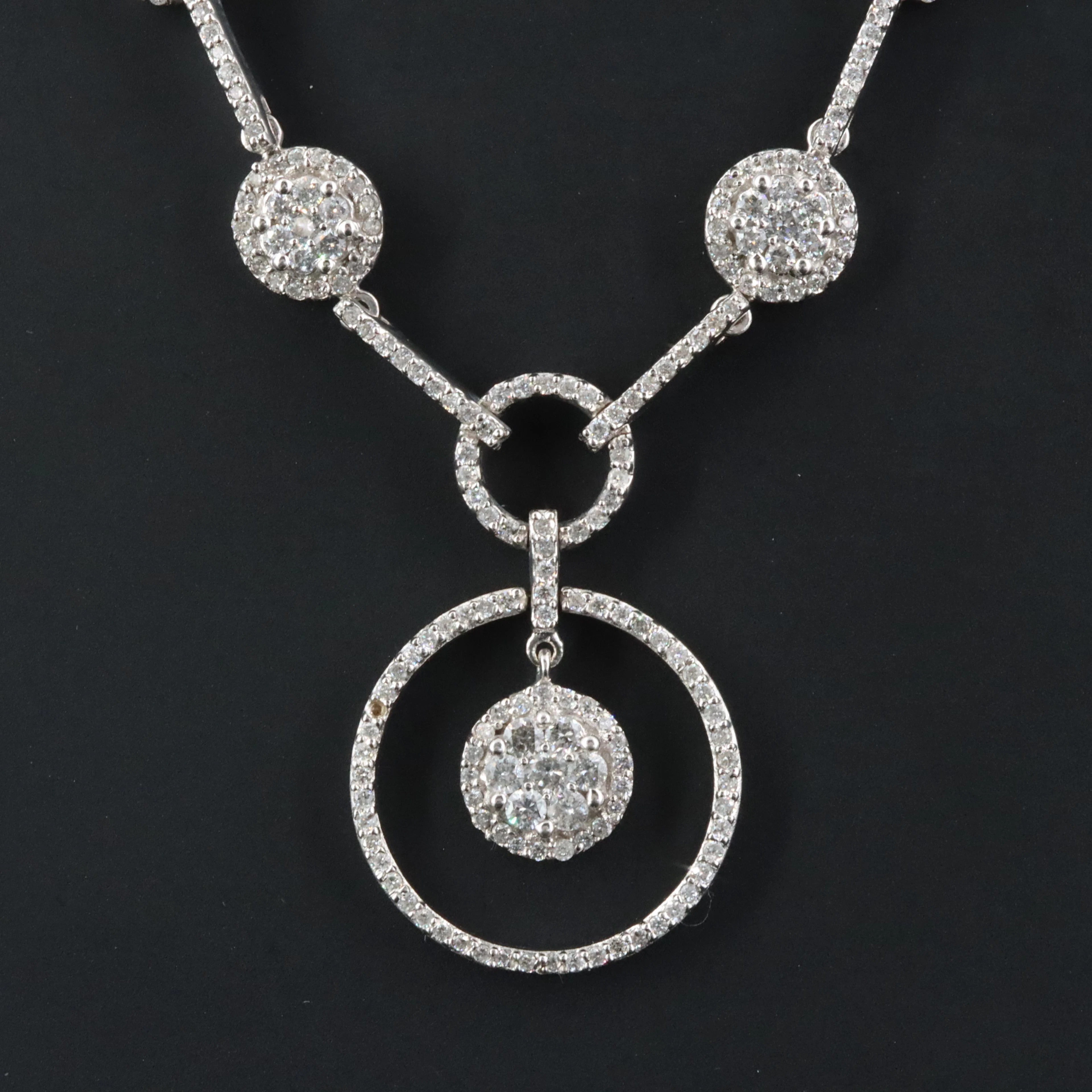 EFFY 14K 1.99 CTW Diamond Circle Necklace