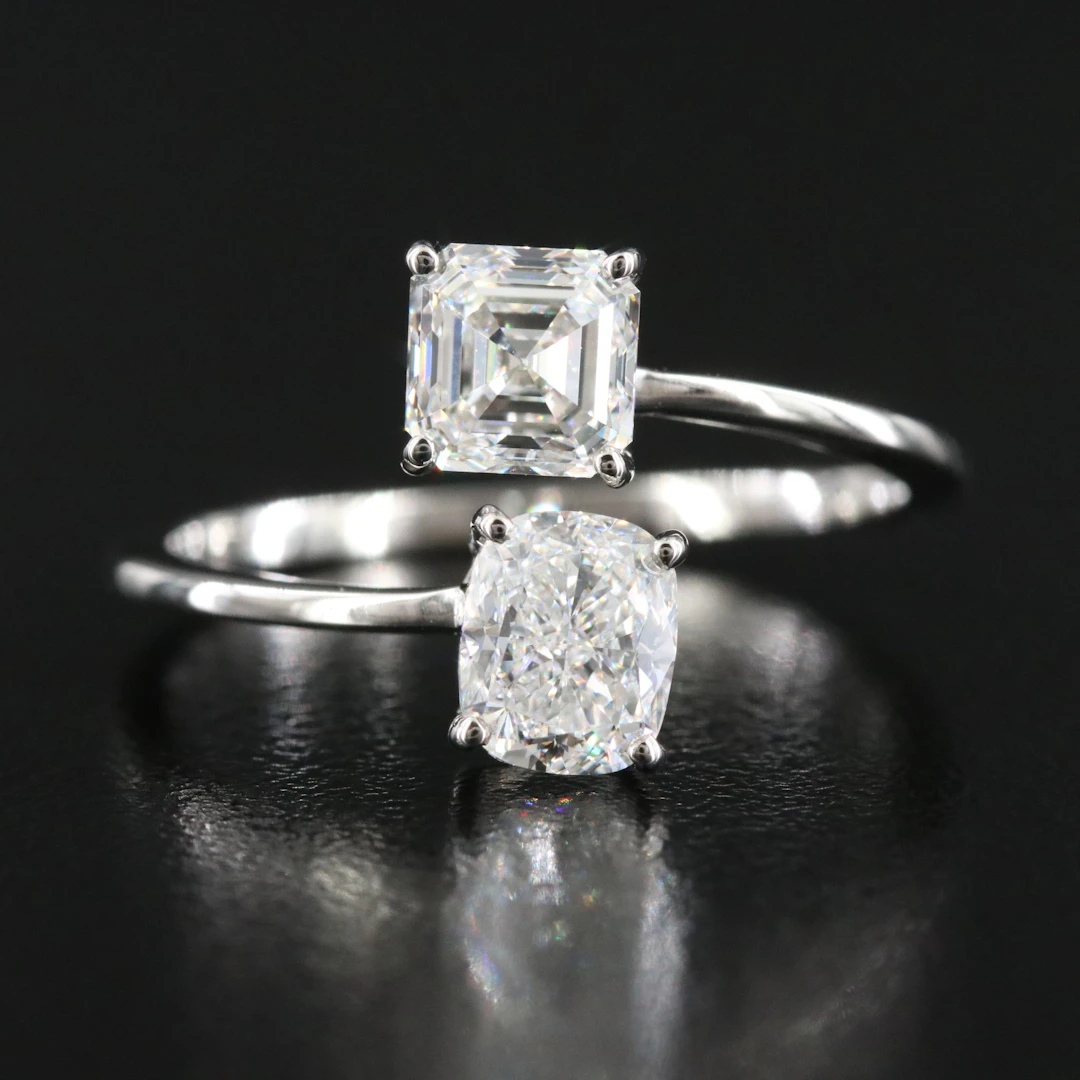 Platinum 2.02 CTW Diamond Ring Featuring Internally Flawless with GIA Reports