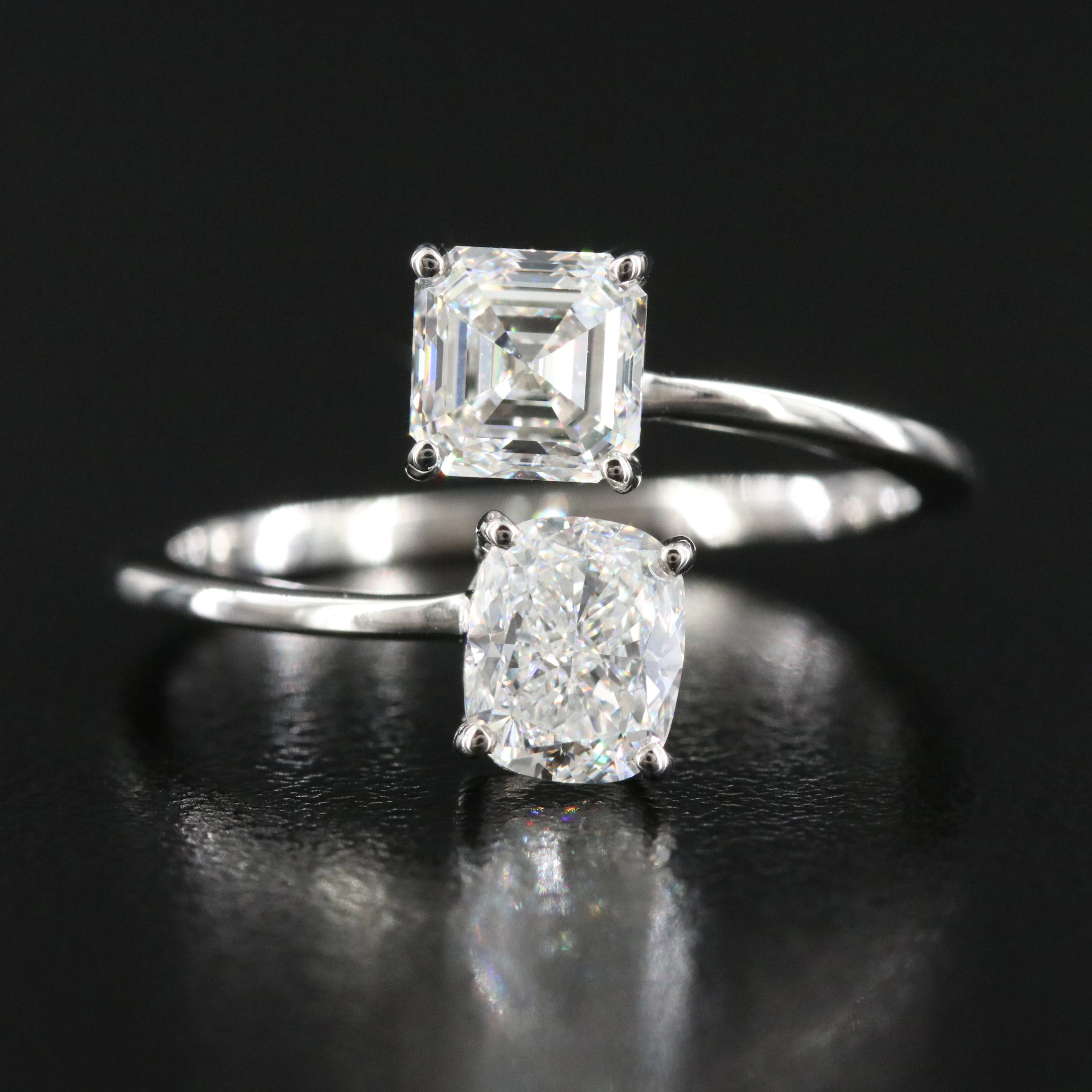 Platinum 2.02 CTW Diamond Ring Featuring Internally Flawless with GIA Reports