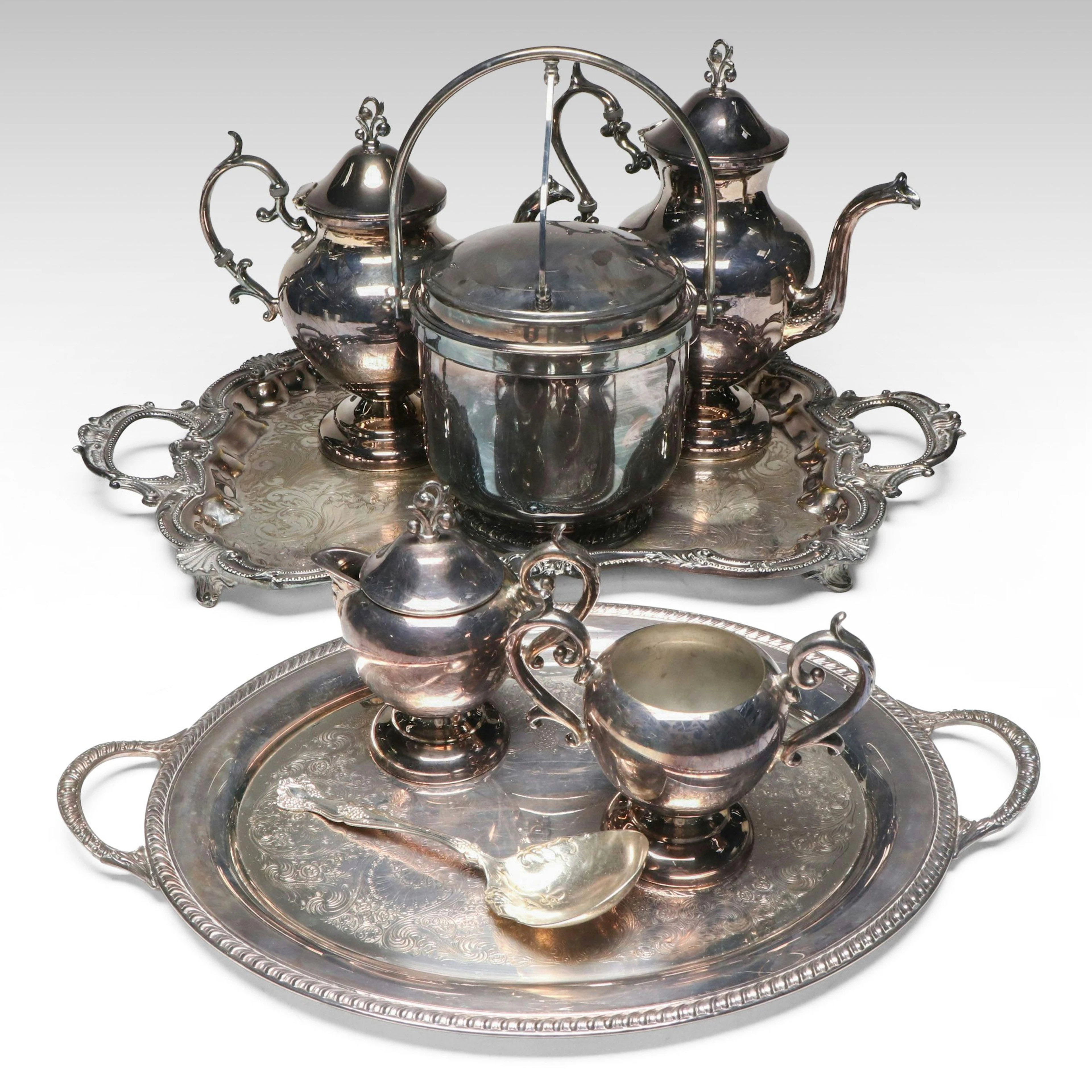 Victorian Style Spoon with Birmingham and More Silver Plate Tableware