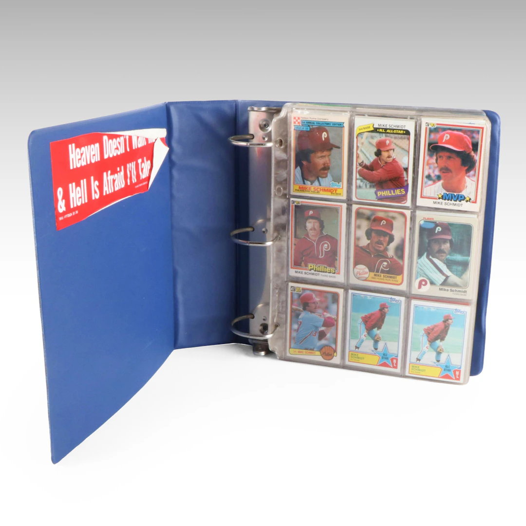 Topps with Other Baseball Cards Featuring Mike Schmidt, Pete Rose, and More