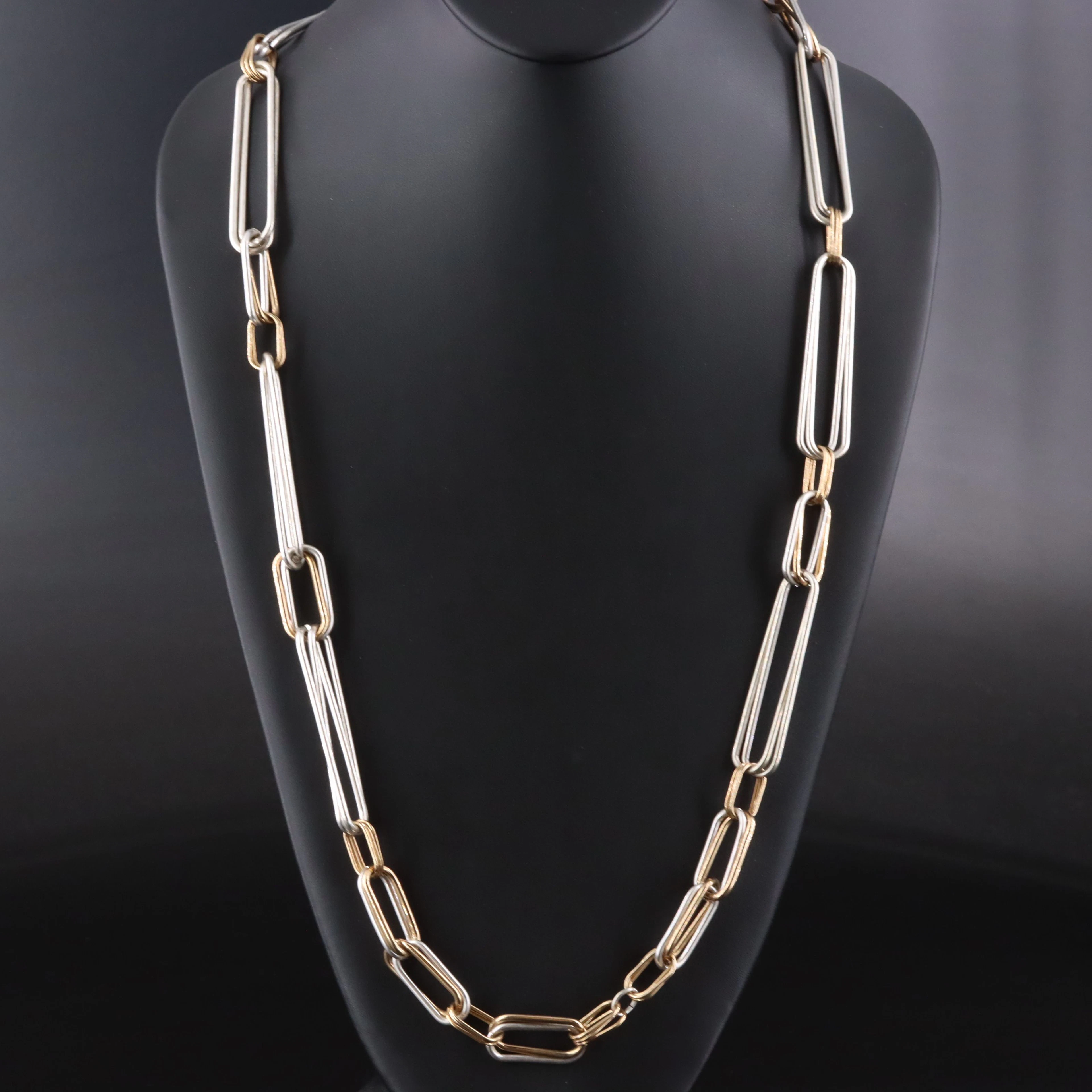 Vintage Robert Lee Morris Paper Clip Link Necklace