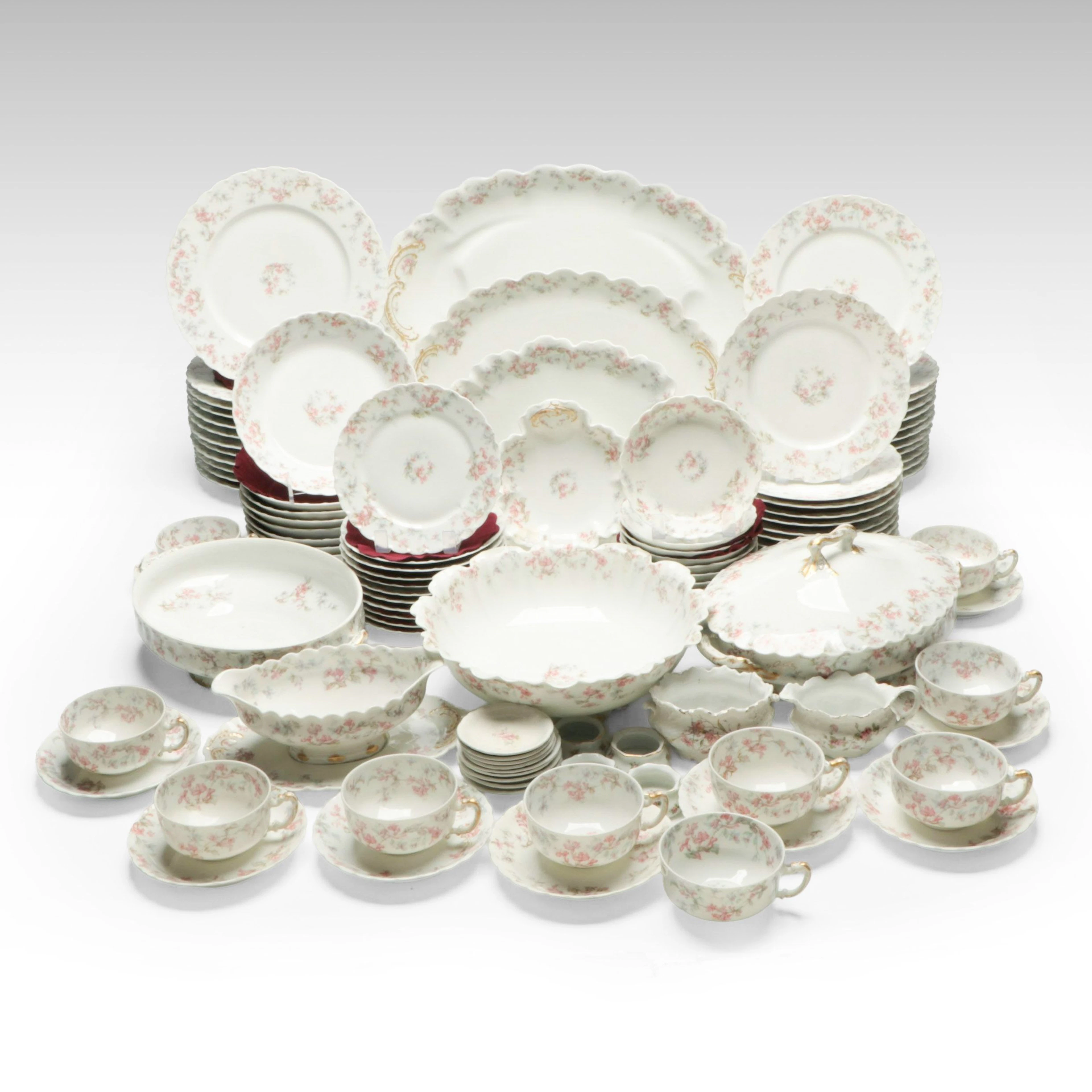 Haviland "Schleiger" and More Floral Porcelain Dinnerware and Serving Pieces