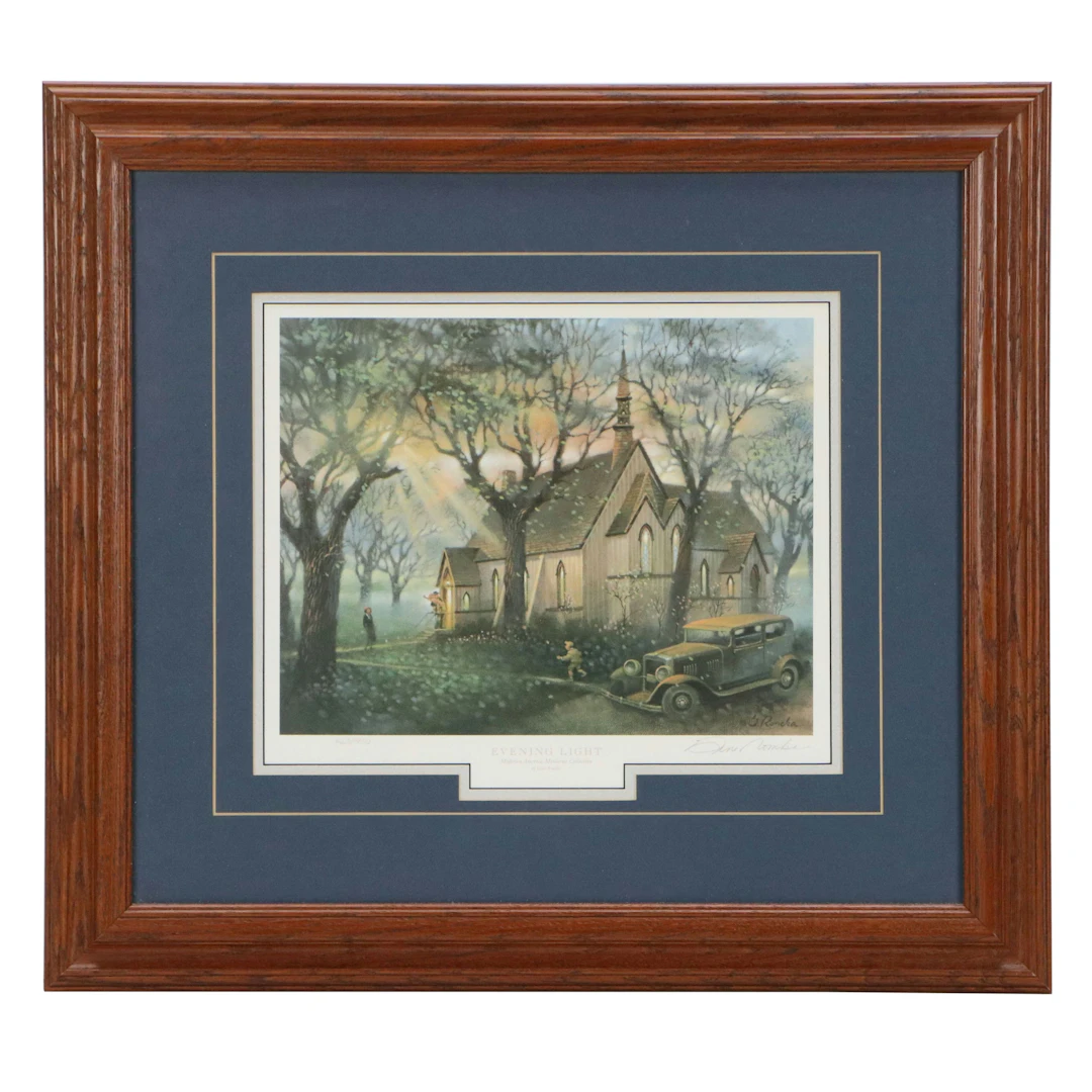 Gene Roncka Offset Lithograph "Evening Light," Late 20th Century