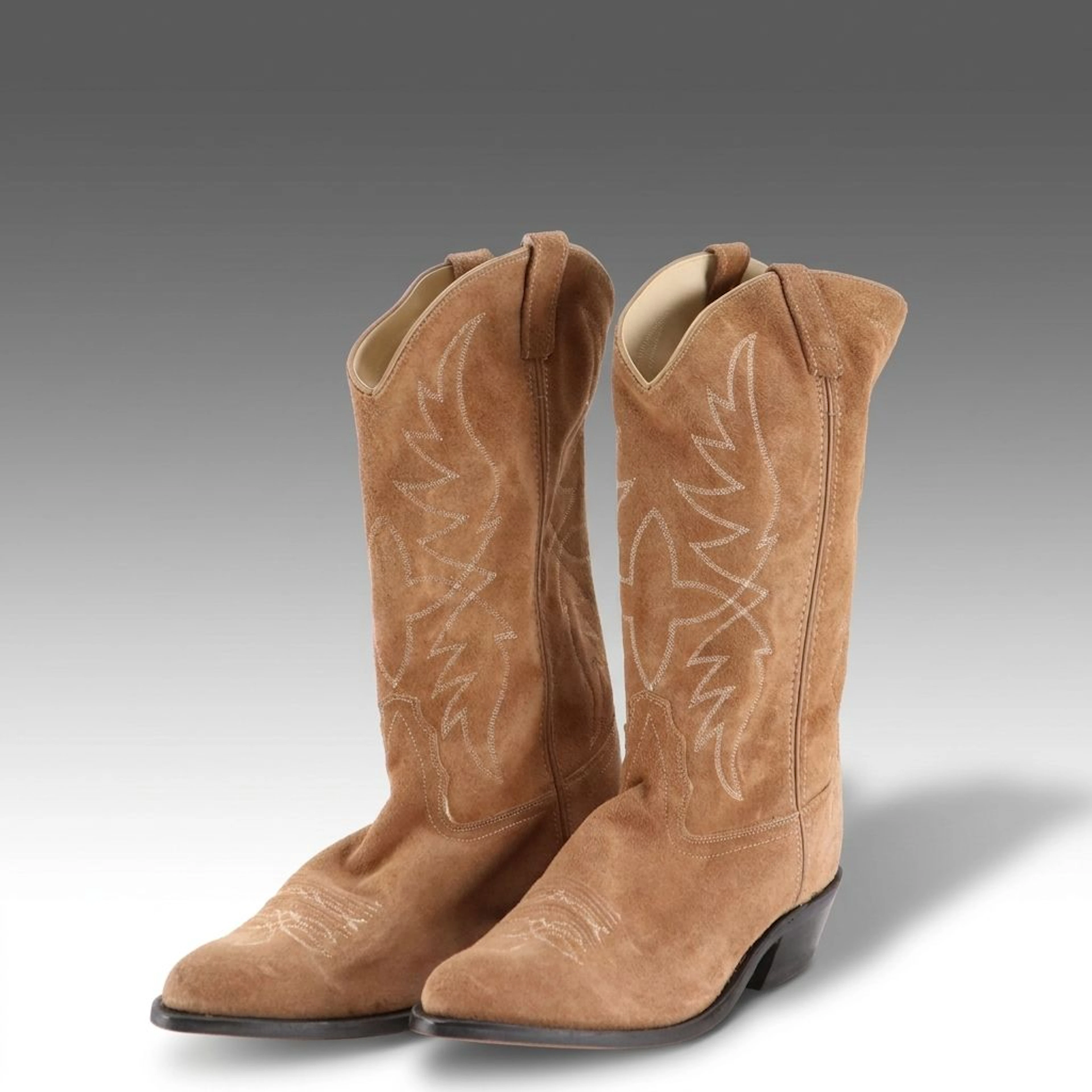 Tan Suede Western Boots