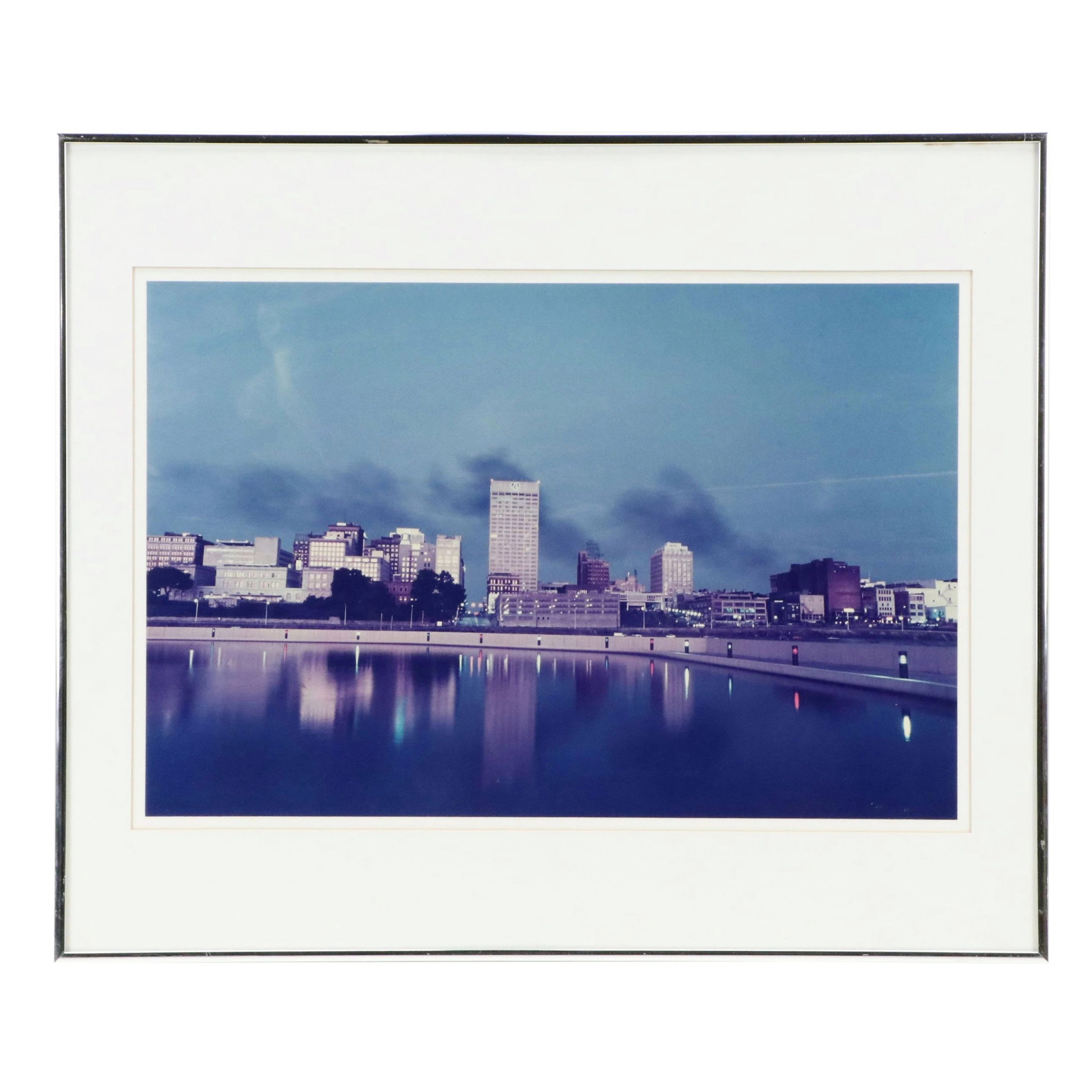 Chromogenic Color Print of Cityscape, Circa 1985