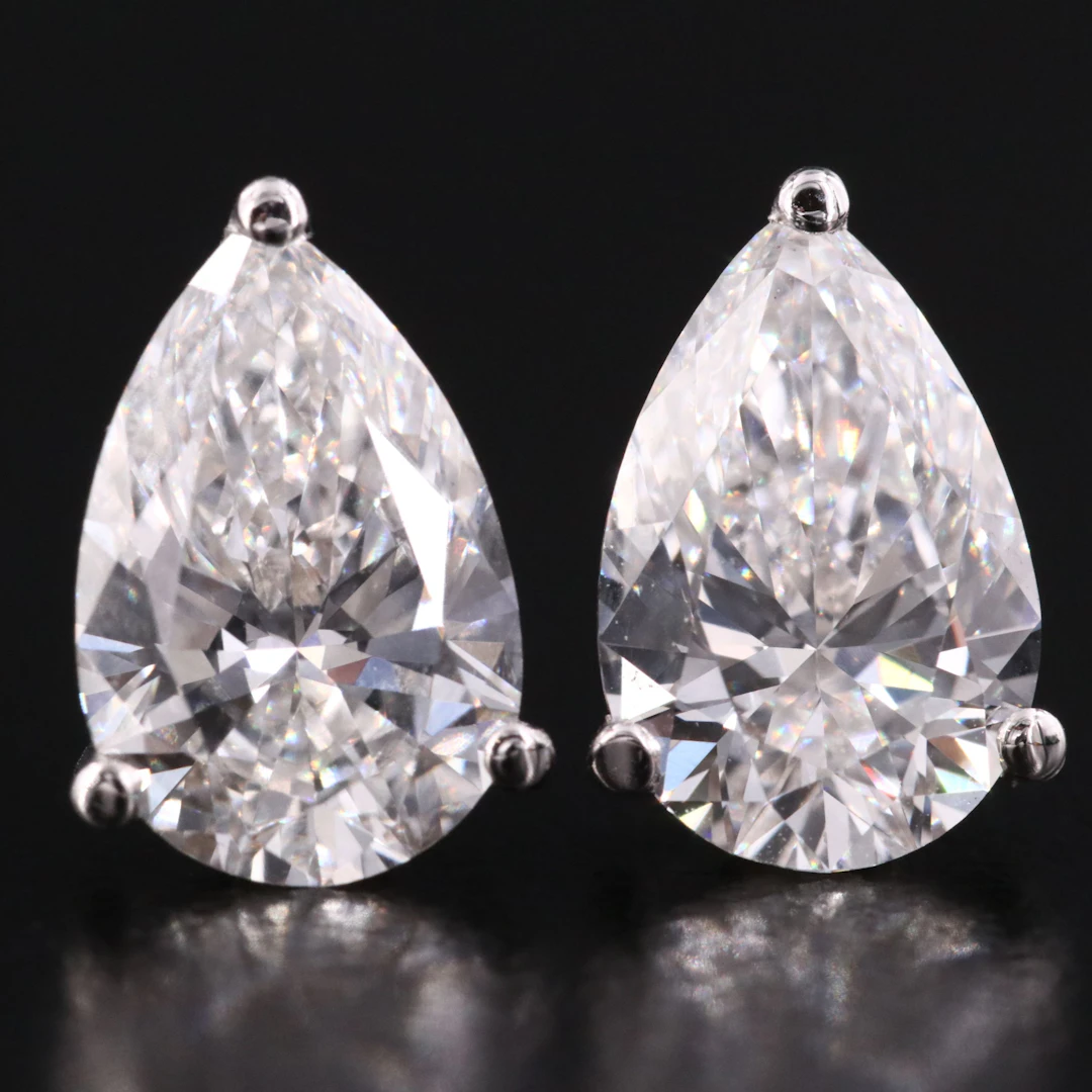 14K 3.00 CTW Lab Grown Diamond Earrings with IGI Reports