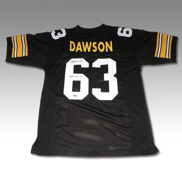 Dermontti Dawson Signed “HOF 12” Pittsburgh Steelers Football Jersey, Beckett