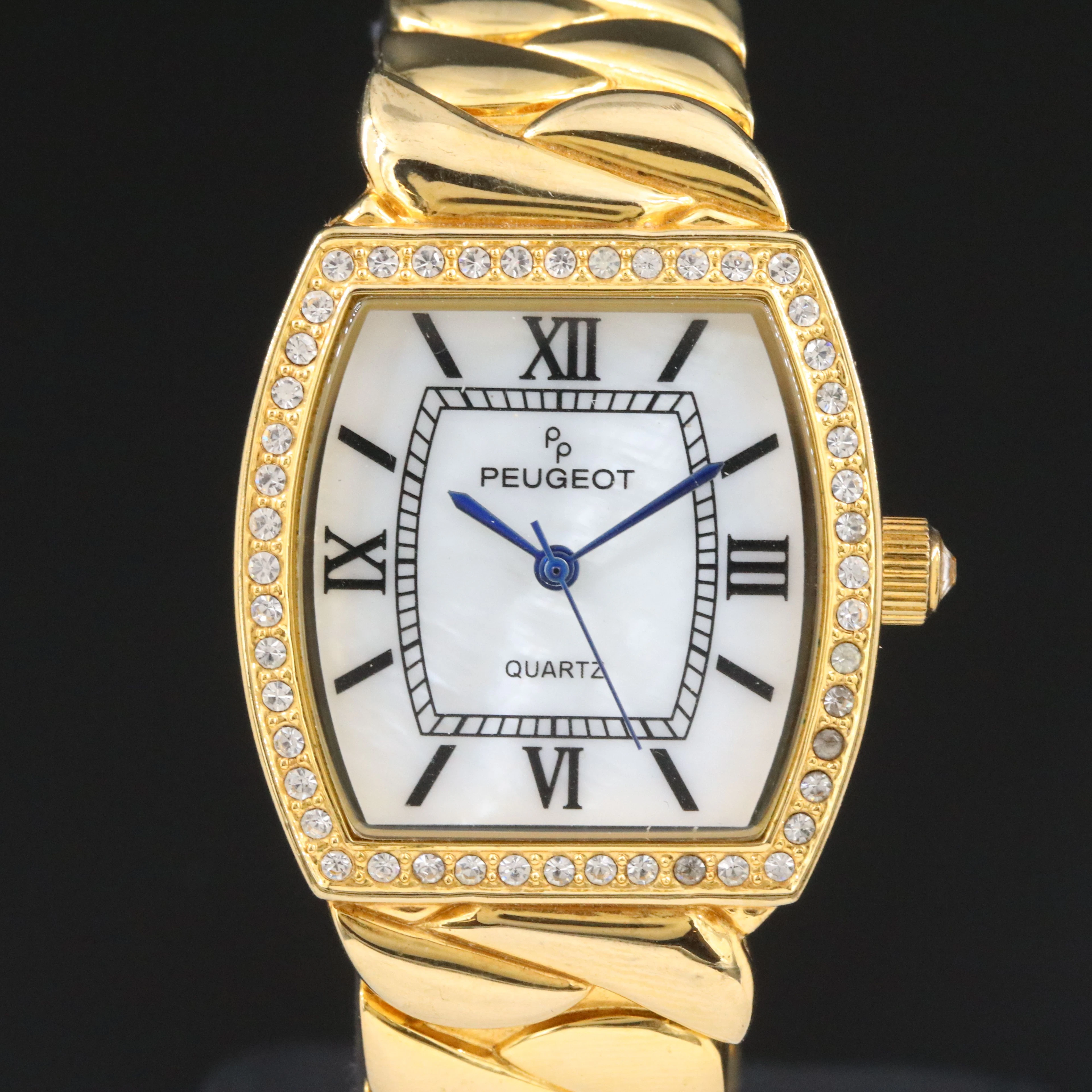 Peugeot Mother of Pearl Dial and Crystal Accented Watch # 7099