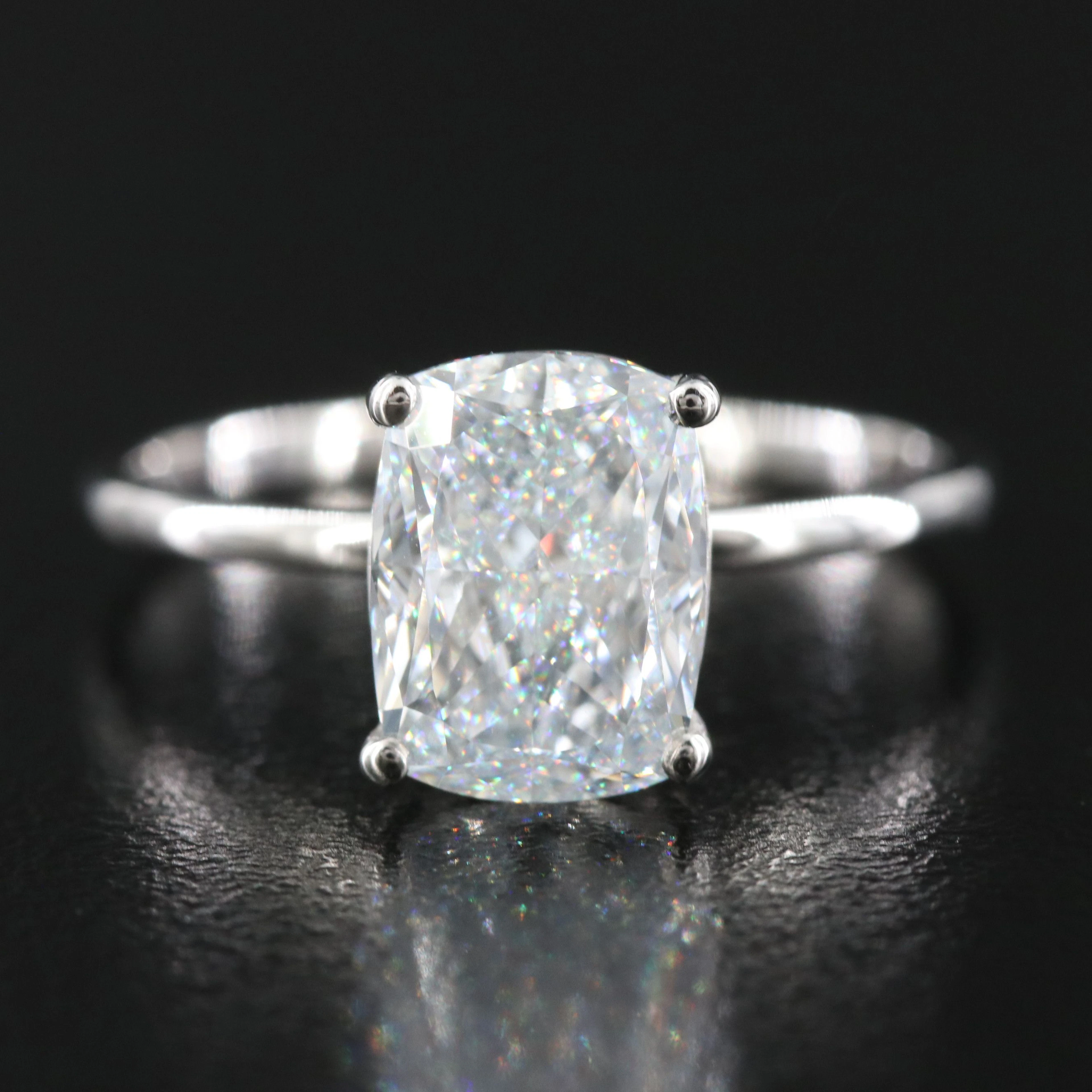 14K 2.61 CT Lab Grown Diamond Solitaire Ring with IGI Report
