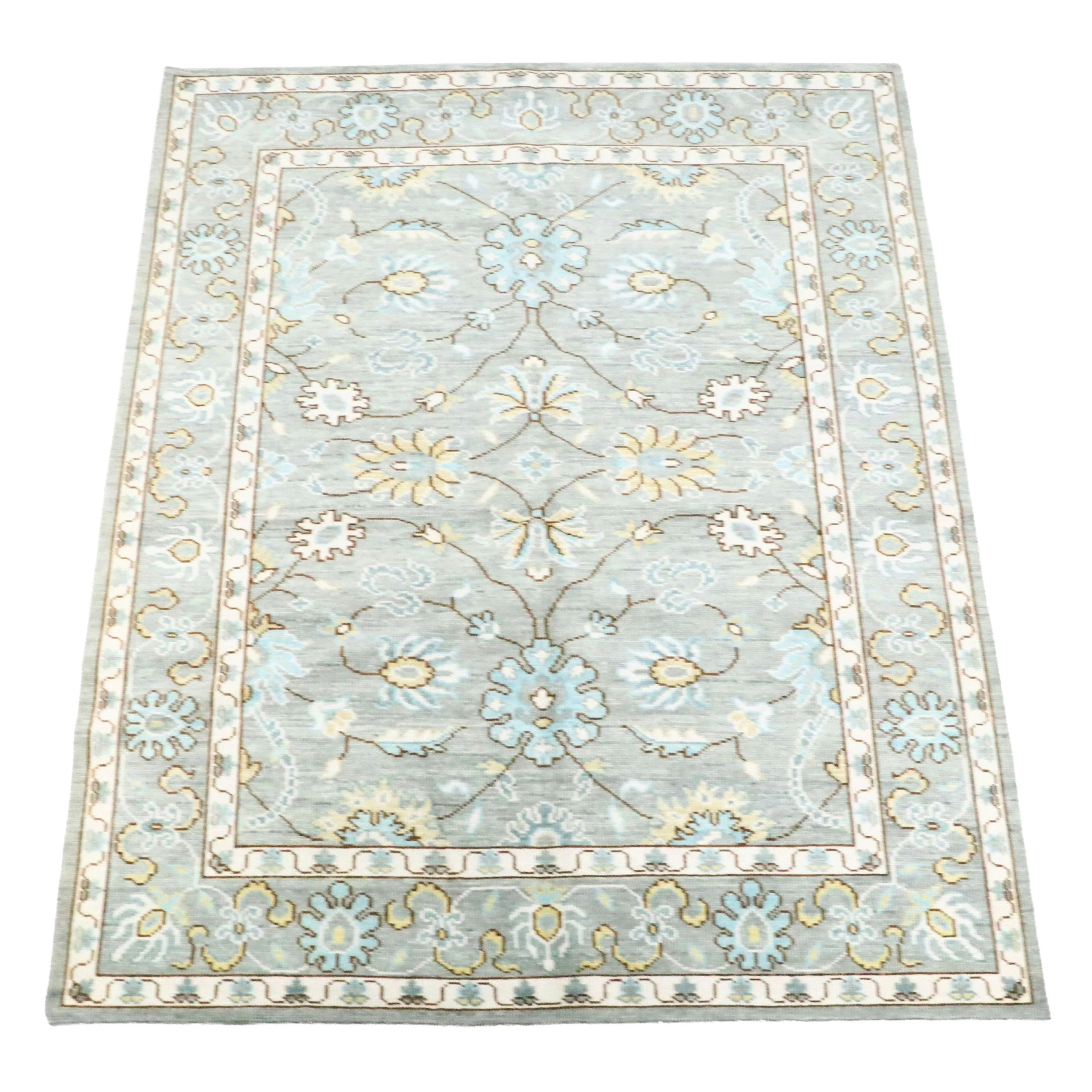 7'10 x 10' Hand-Knotted Pakistani Kazak Area Rug