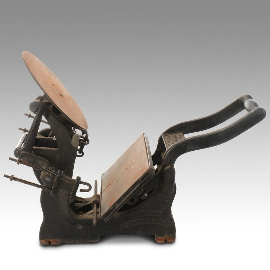 Kelsey & Co. "The Excelsior" Tabletop Letterpress Printing Press, Antique