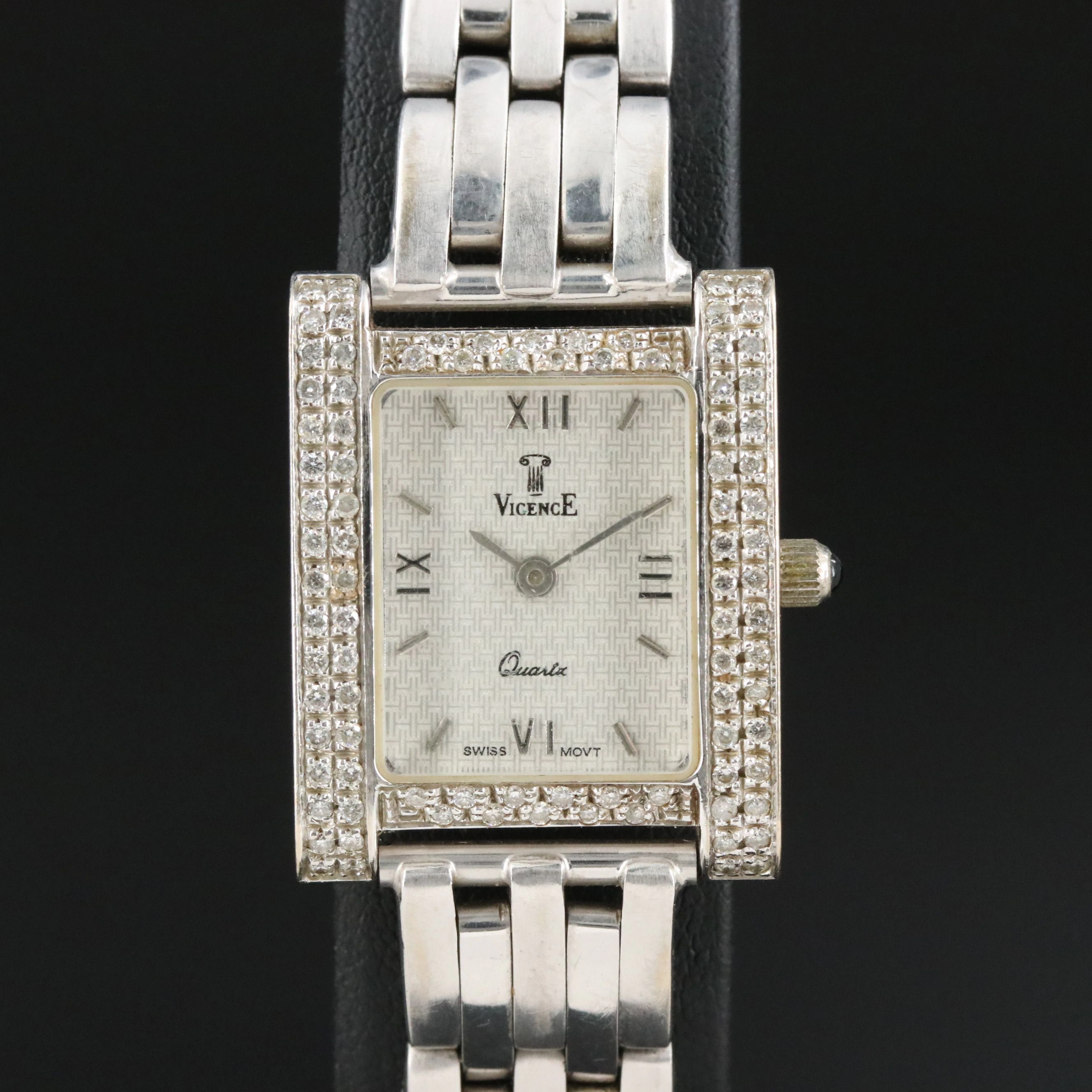 VicencE Italy 18K, 14K and Diamond Bezel Swiss Quartz Watch